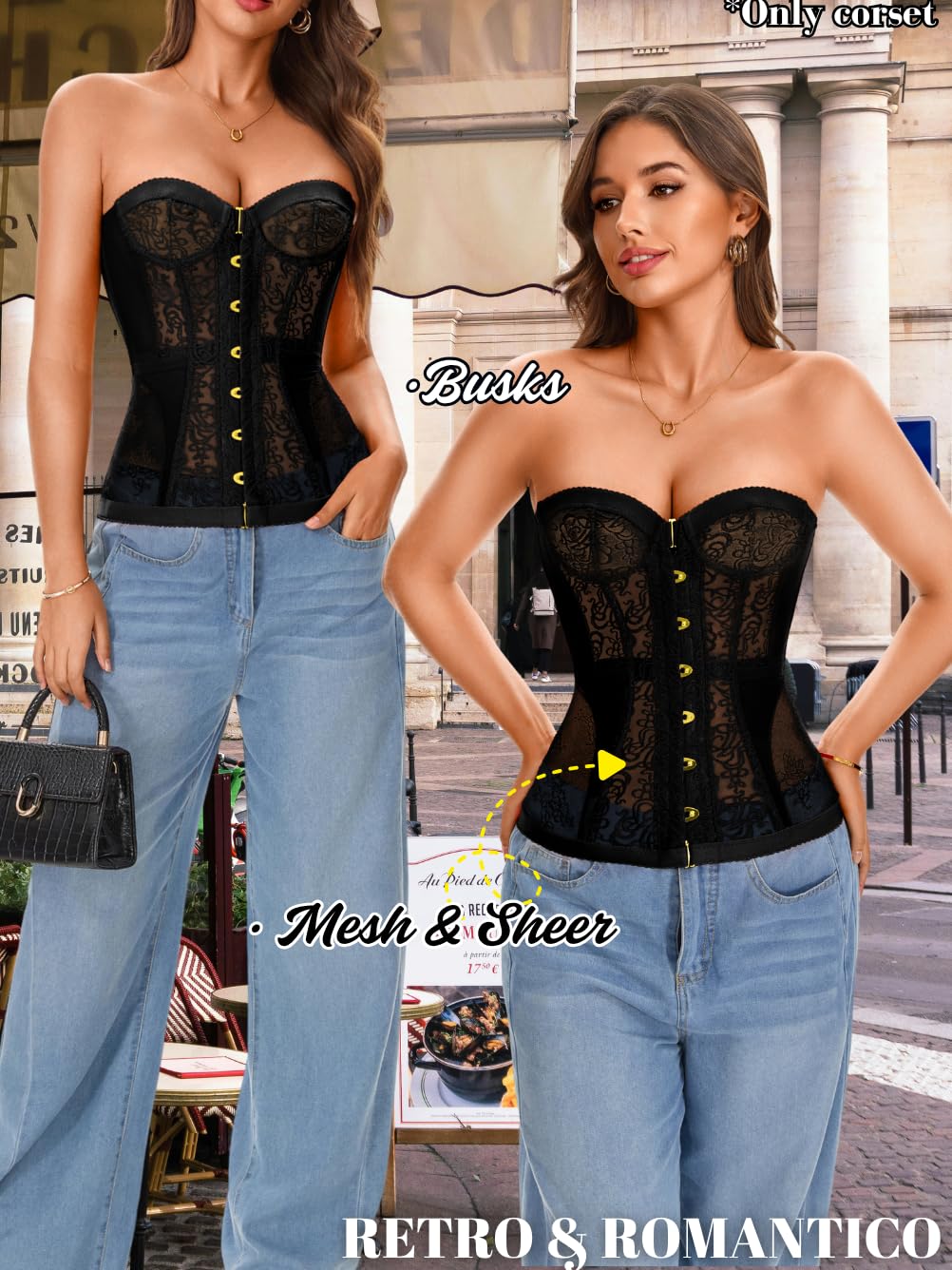 ChiaoLezhee 3D Floral Lace Corset Bustier — image 4