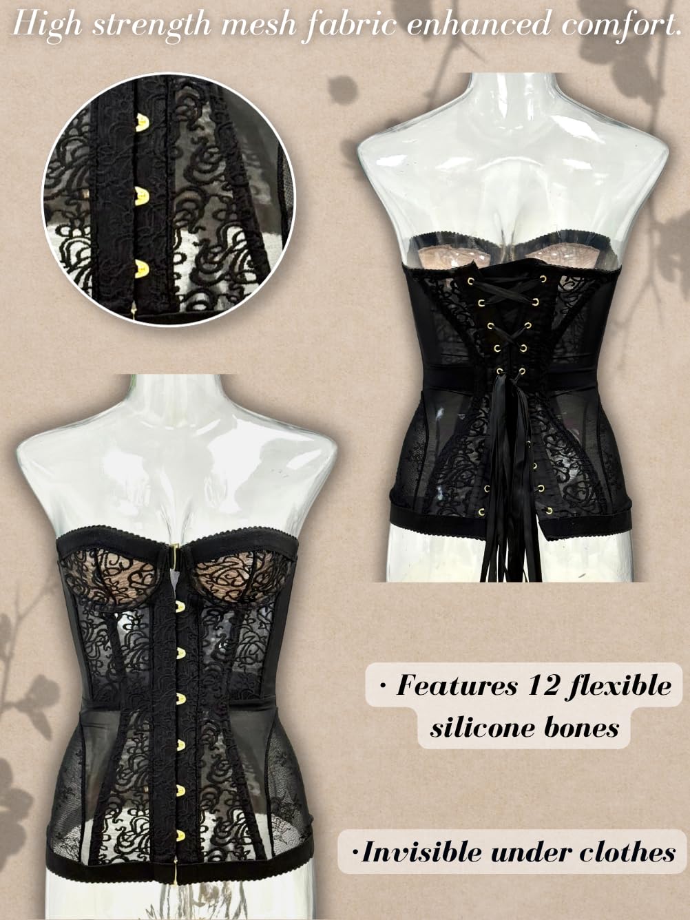 ChiaoLezhee 3D Floral Lace Corset Bustier — image 5
