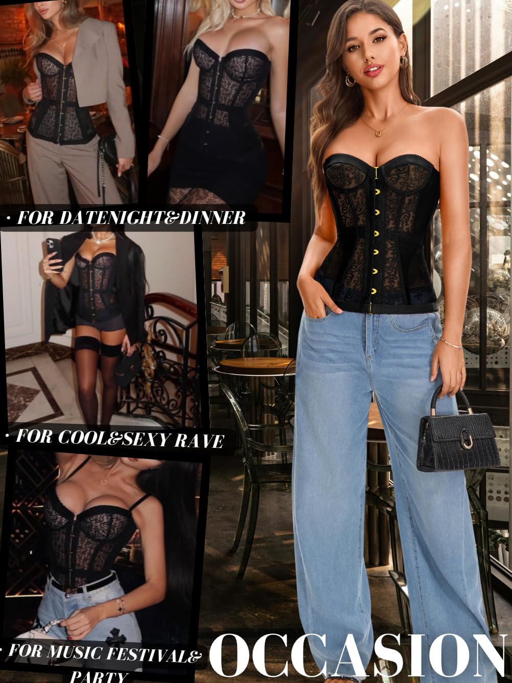 ChiaoLezhee 3D Floral Lace Corset Bustier — image 7