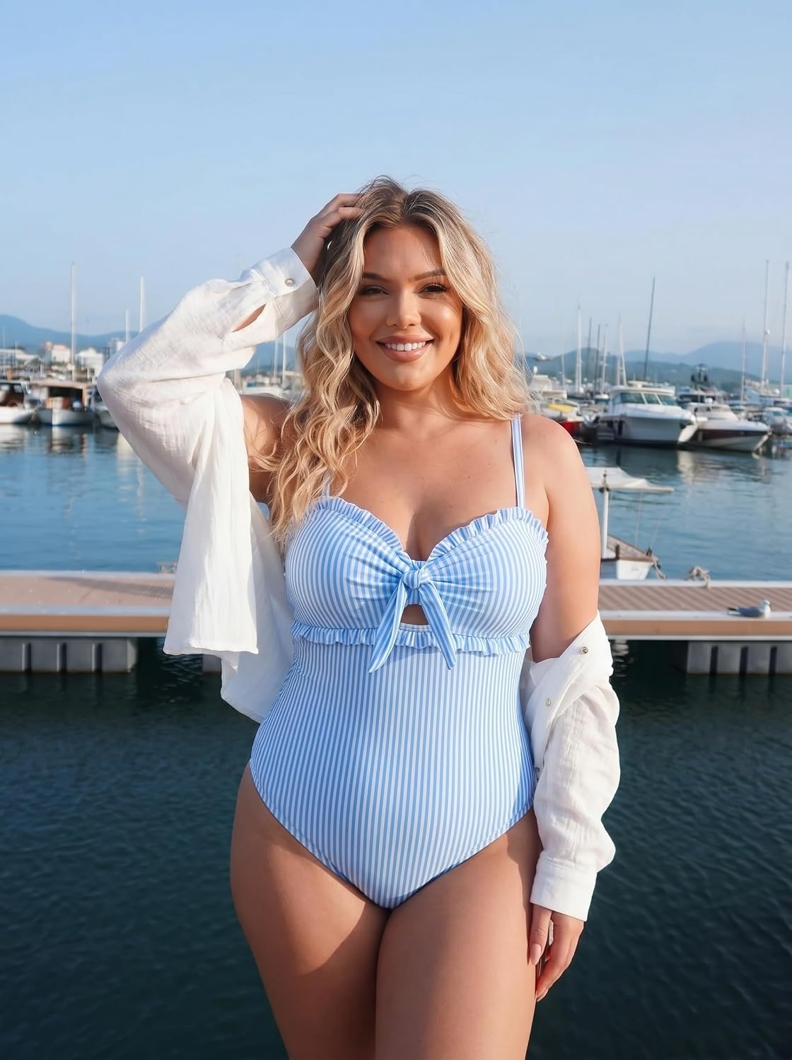 Herseas Knotted Front Ruffle Swimsuit — image 5