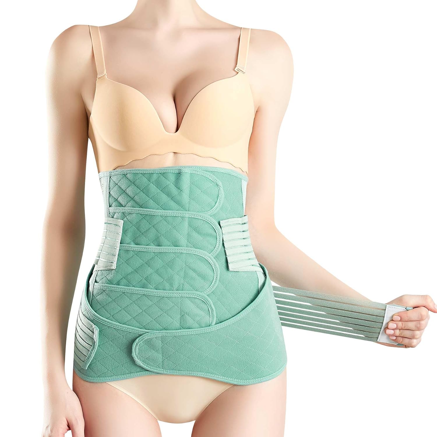 Jnxuoq 2-in-1 Postpartum Belly Band Wrap