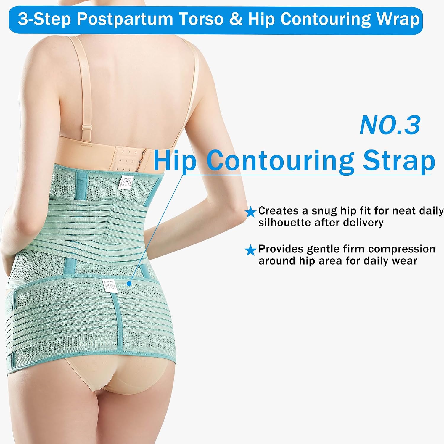 Jnxuoq 2-in-1 Postpartum Belly Band Wrap — image 4