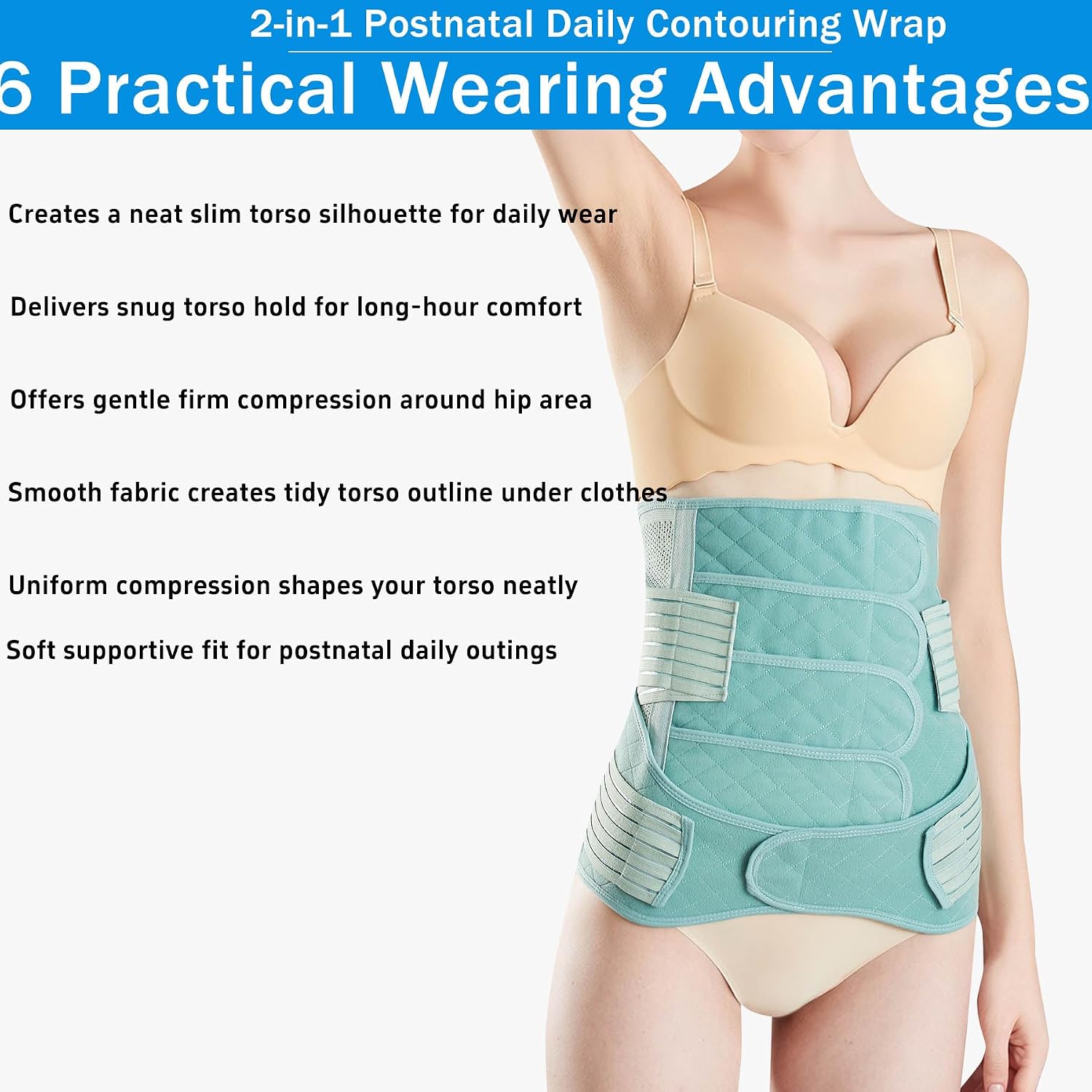 Jnxuoq 2-in-1 Postpartum Belly Band Wrap — image 6