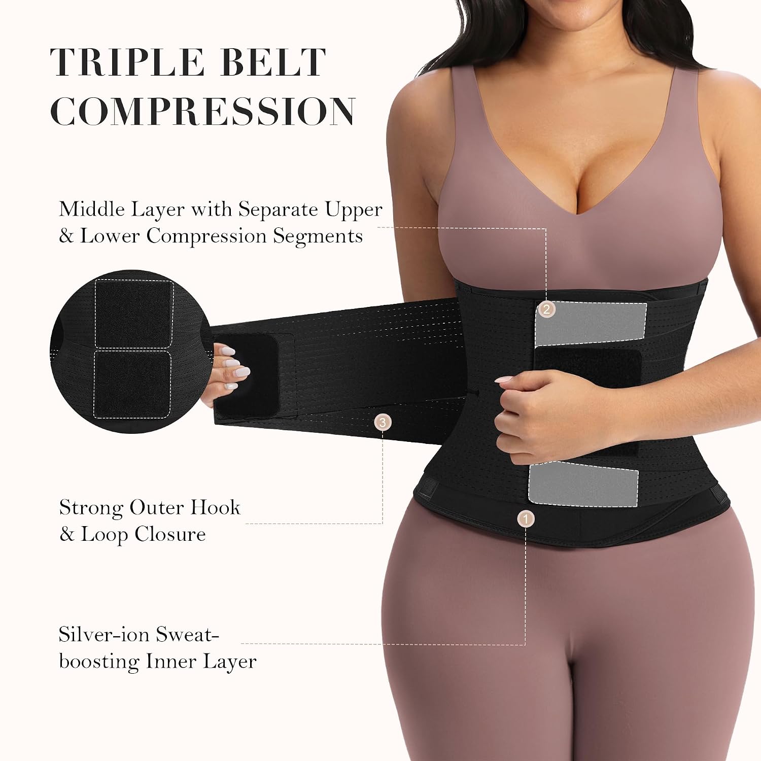 YIANNA 3-Layer Waist Trainer Cincher — image 3