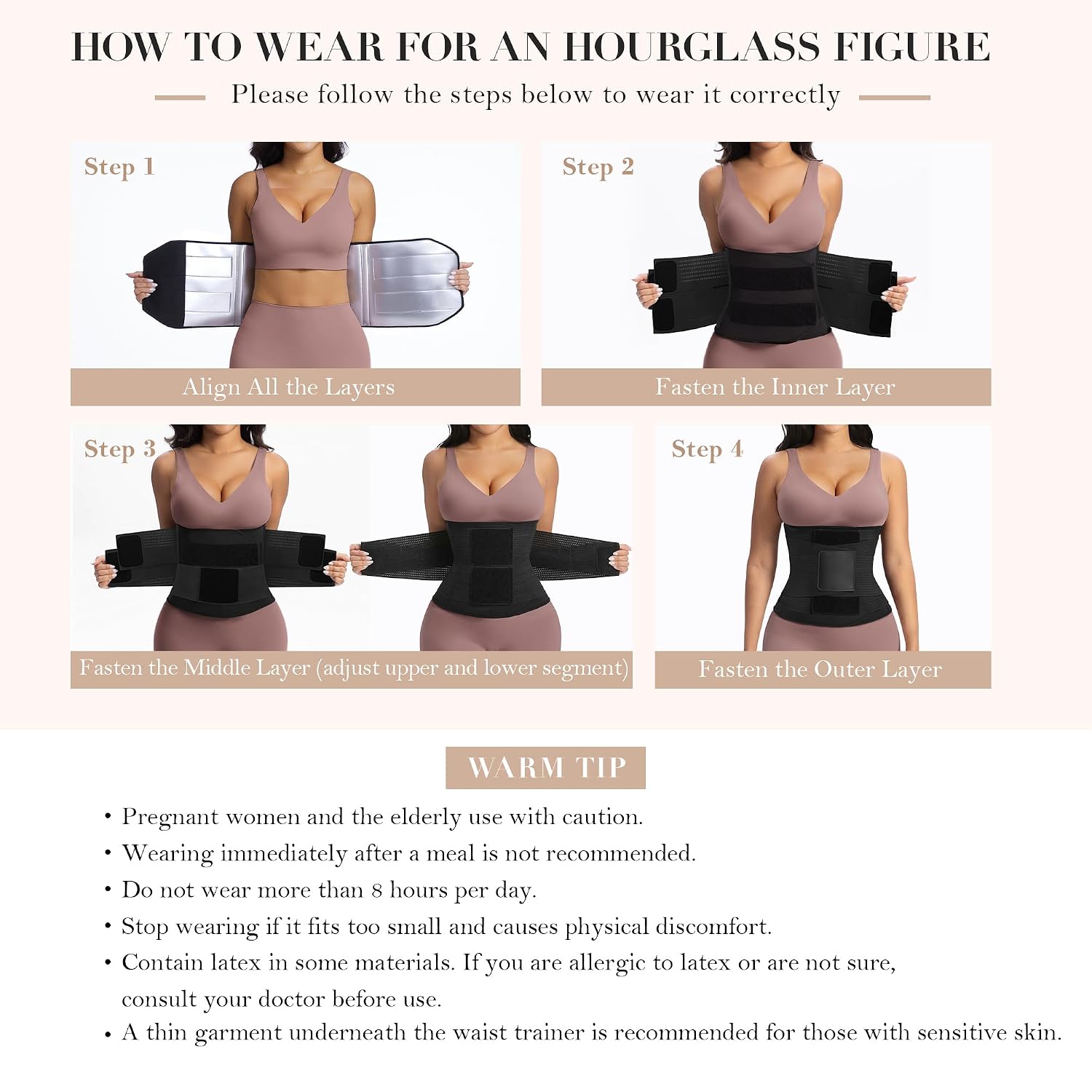 YIANNA 3-Layer Waist Trainer Cincher — image 5