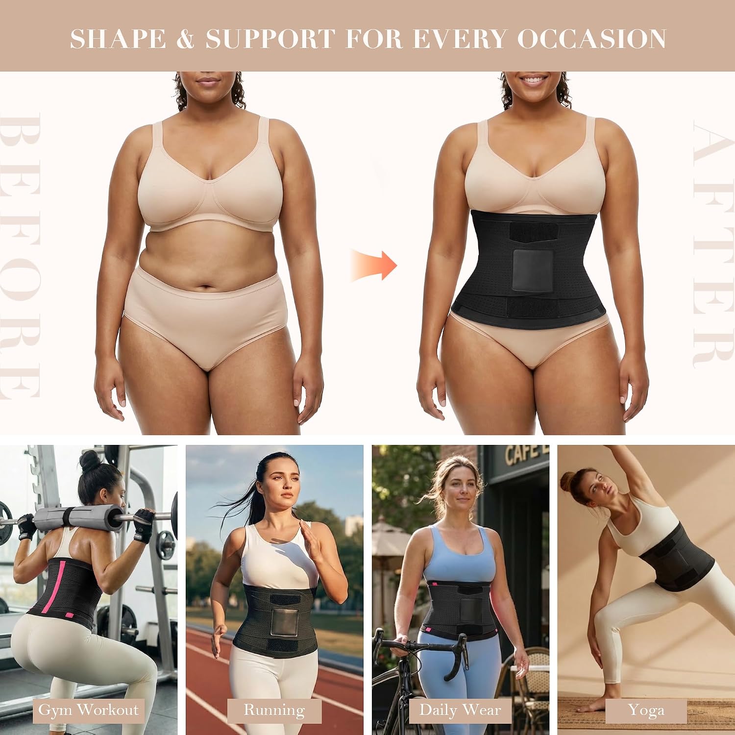 YIANNA 3-Layer Waist Trainer Cincher — image 7