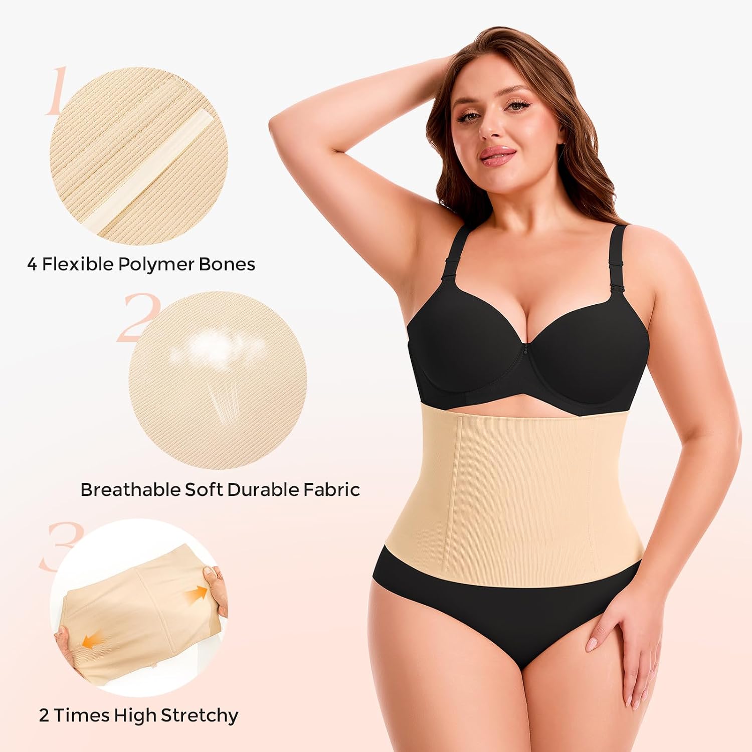 Fortix Plus Size Waist Trainer Corset for Women — image 2