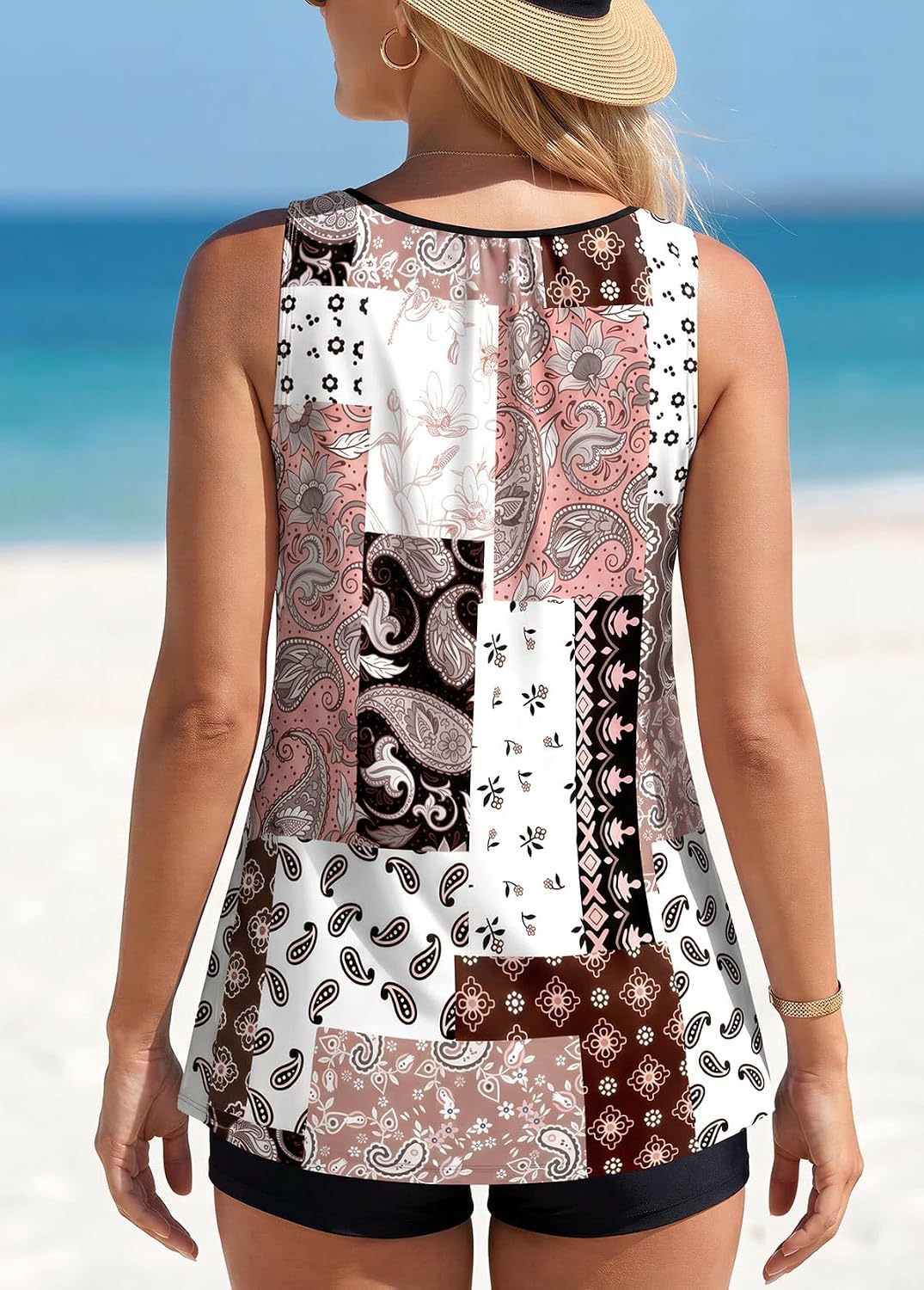 MODLILY Tummy Control Tankini with Metal Ring — image 3