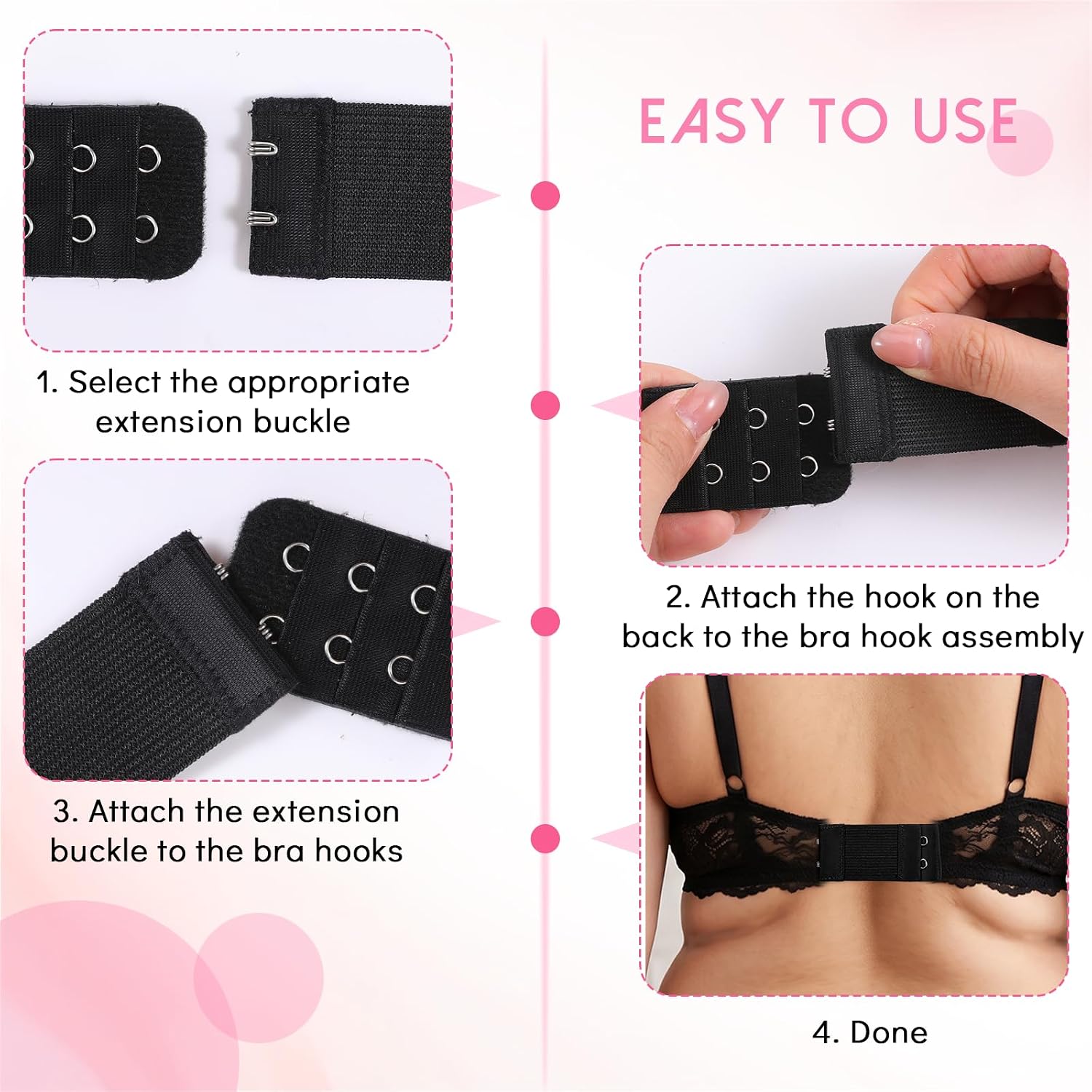 Zelphvt 2 Hook Bra Strap Extender — image 2