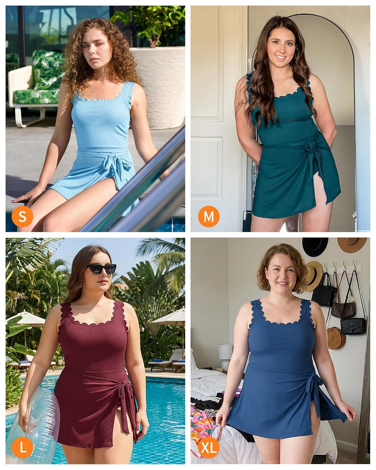 Charmo One Piece Swim Dress with Skirt — image 6