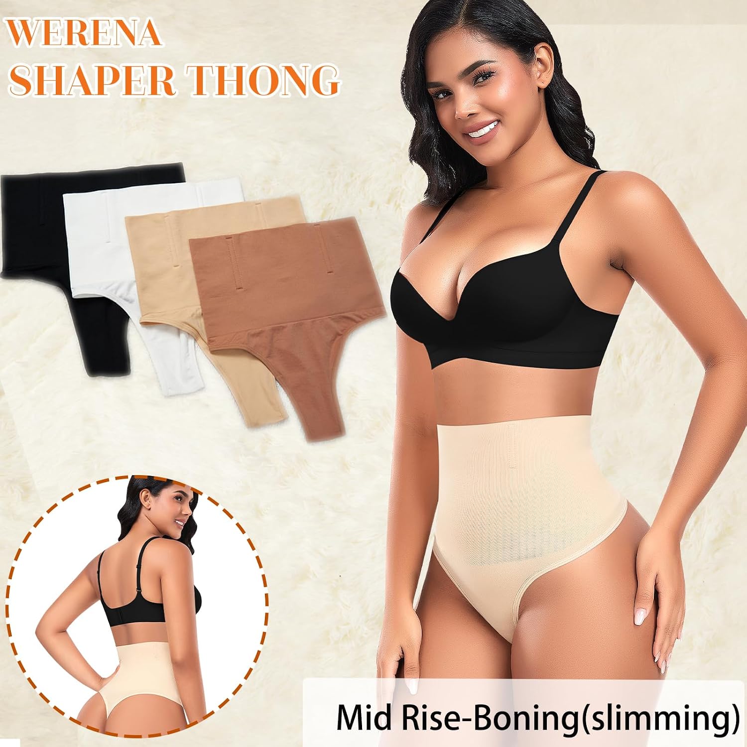 Werena High Waisted Tummy Control Thong Shapewear — image 2