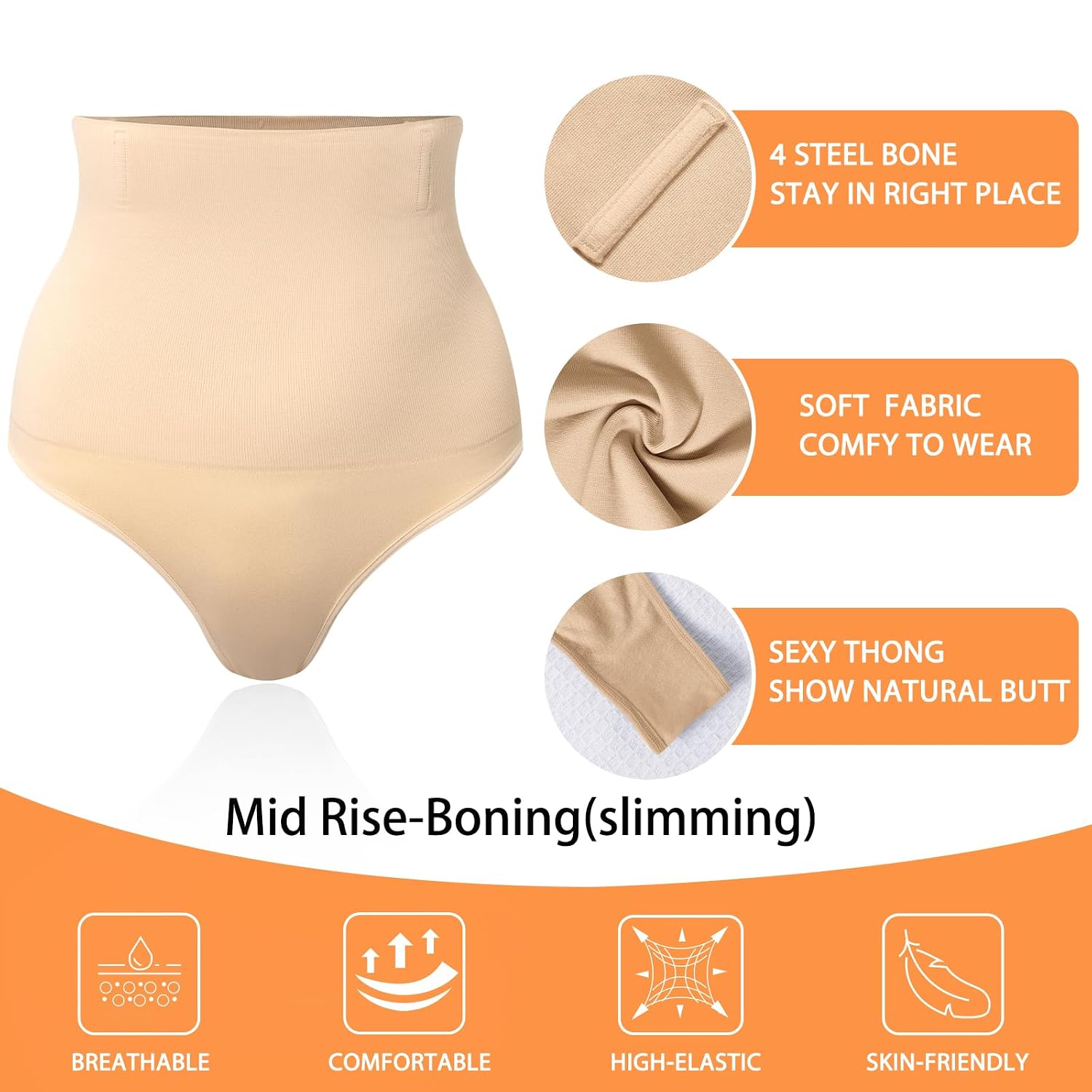 Werena High Waisted Tummy Control Thong Shapewear — image 3