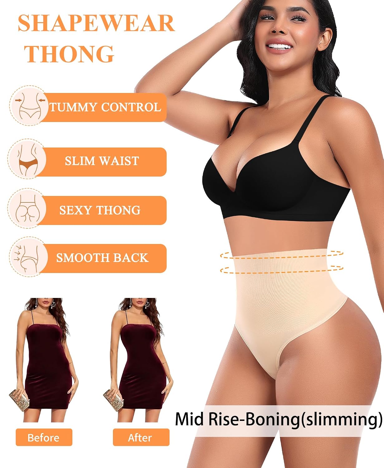 Werena High Waisted Tummy Control Thong Shapewear — image 4