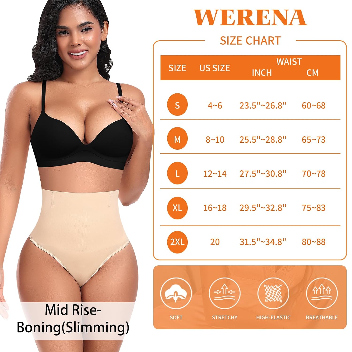 Werena High Waisted Tummy Control Thong Shapewear — image 6