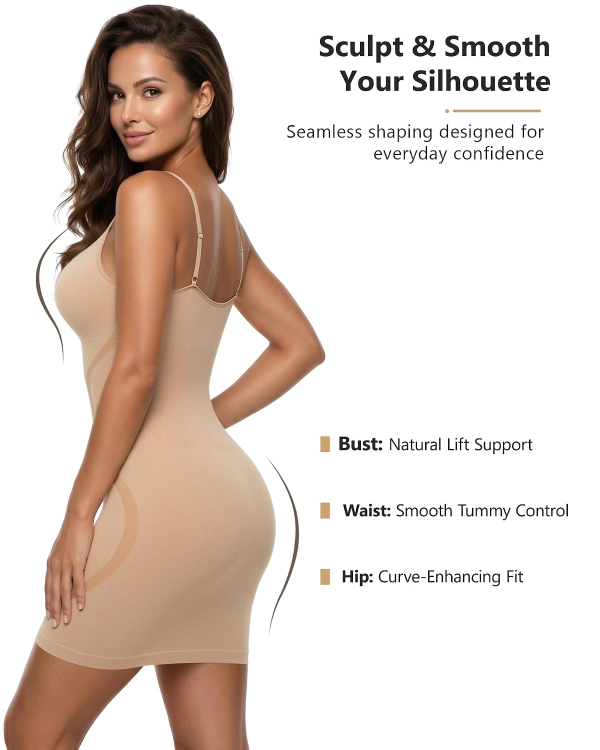 AOSIMANNA Tummy Control Body Shaper Slip — image 2