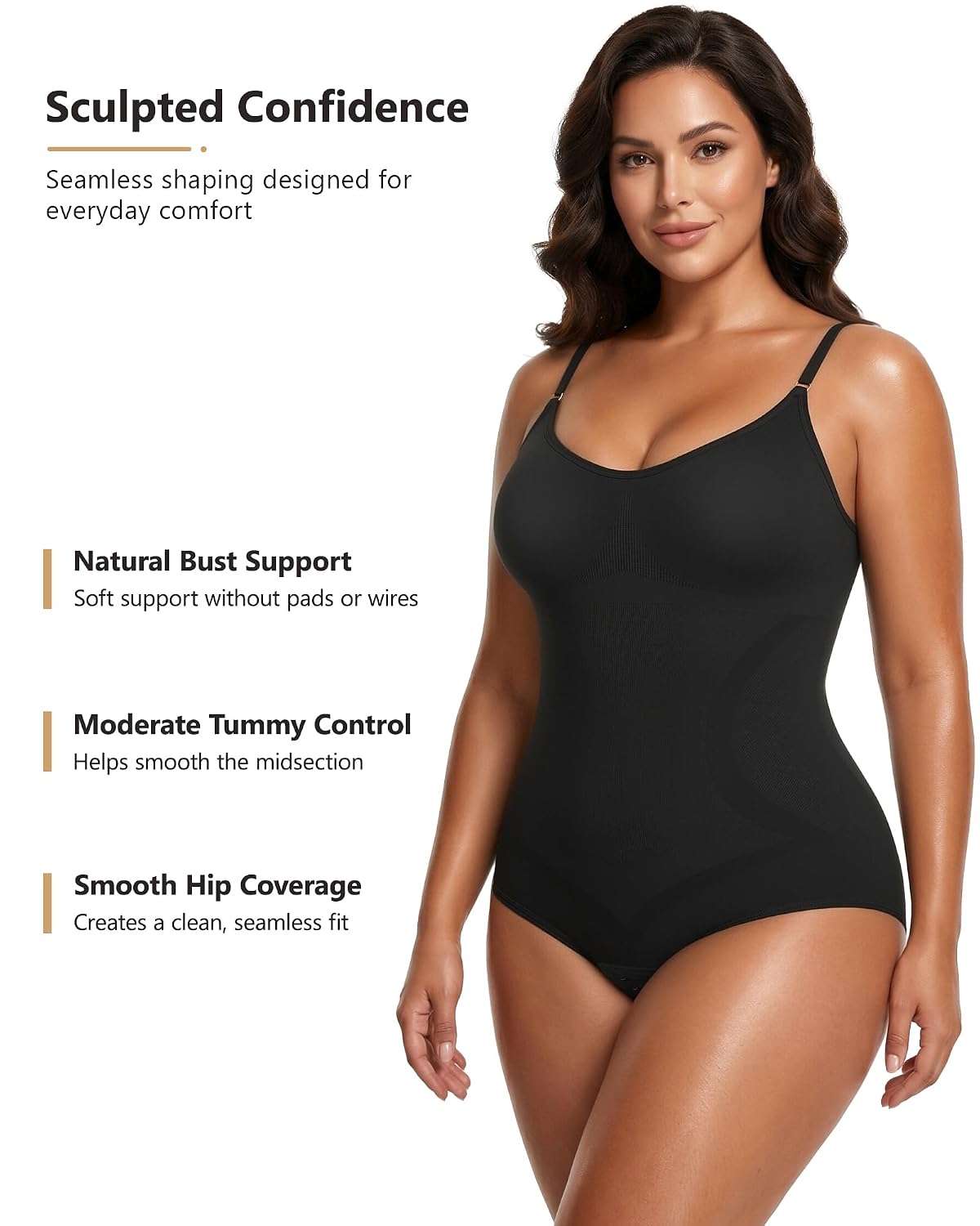 AOSIMANNA Seamless Tummy Control Bodysuit — image 2