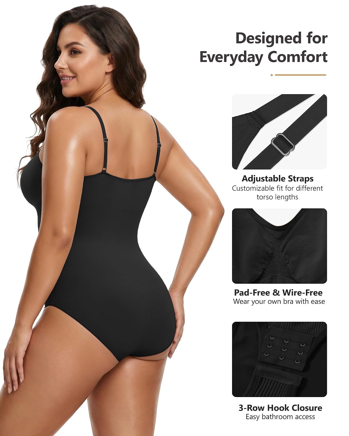 AOSIMANNA Seamless Tummy Control Bodysuit — image 3