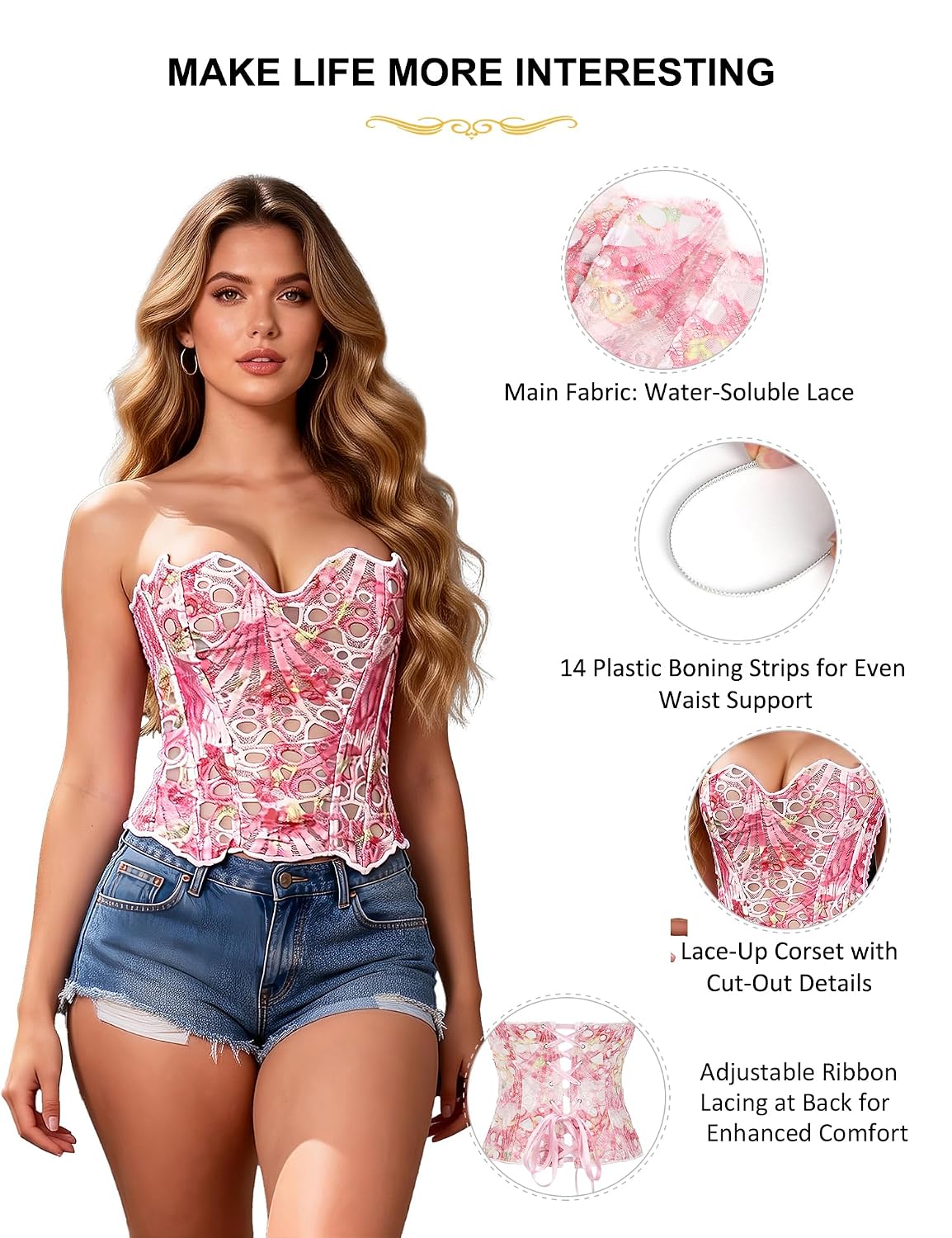 Ohyeahlady Strapless Lace Corset Bustier — image 6