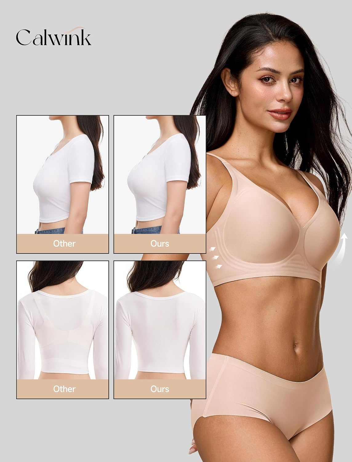 CALWINK Wireless Jelly Seamless Push Up Bra — image 6