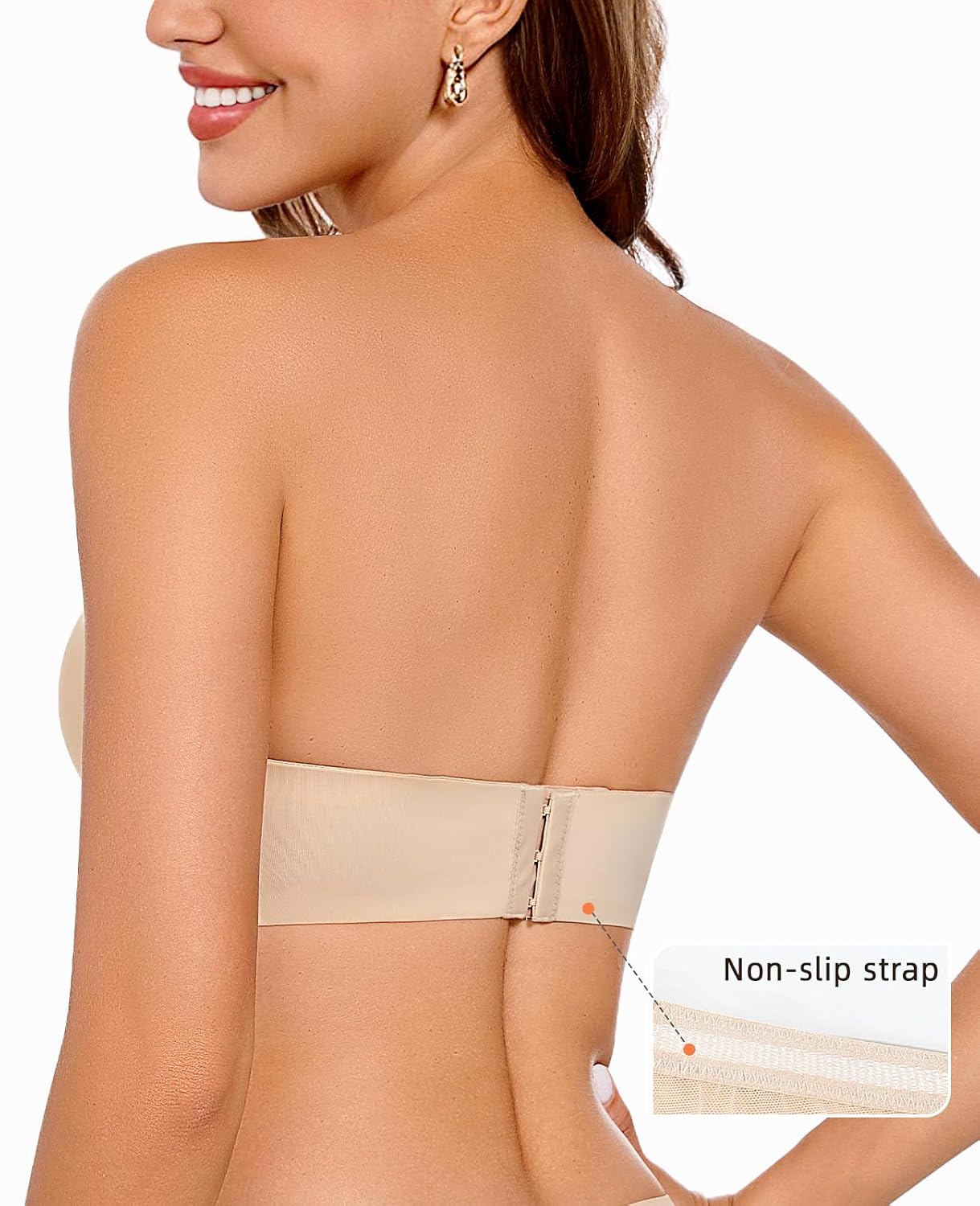 Upushall Strapless Push-Up Bra with Padded Plunge — image 3