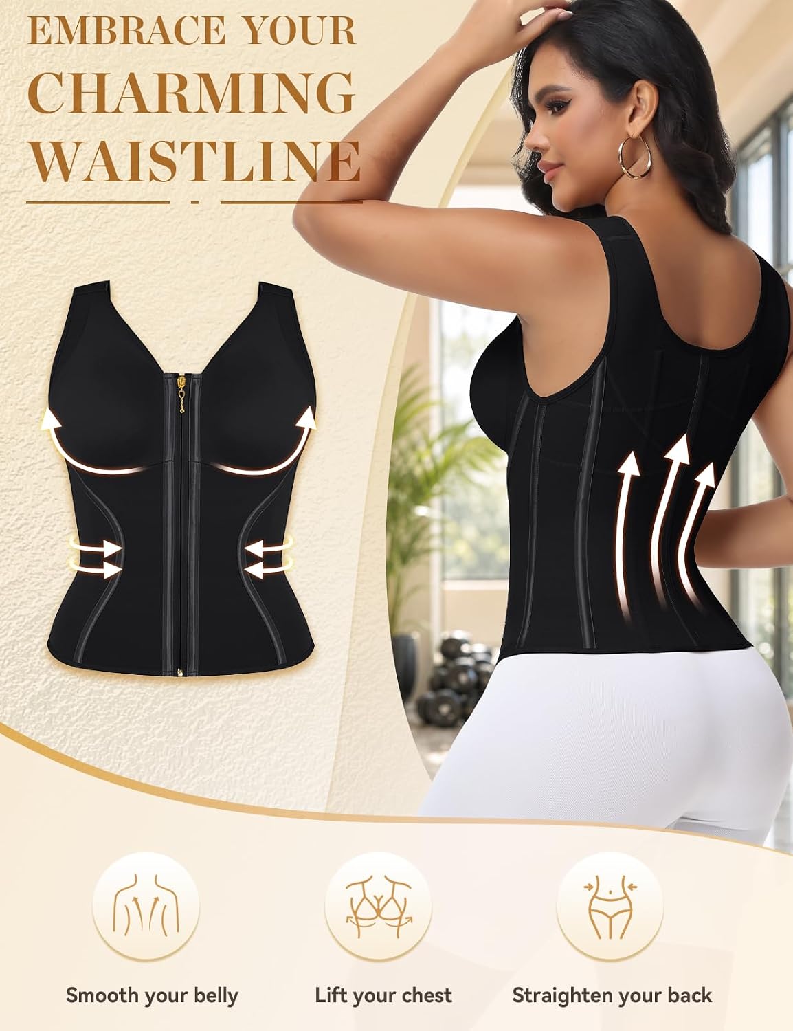 SHAPSHE Waist Trainer Corset with Bra for Women — image 2