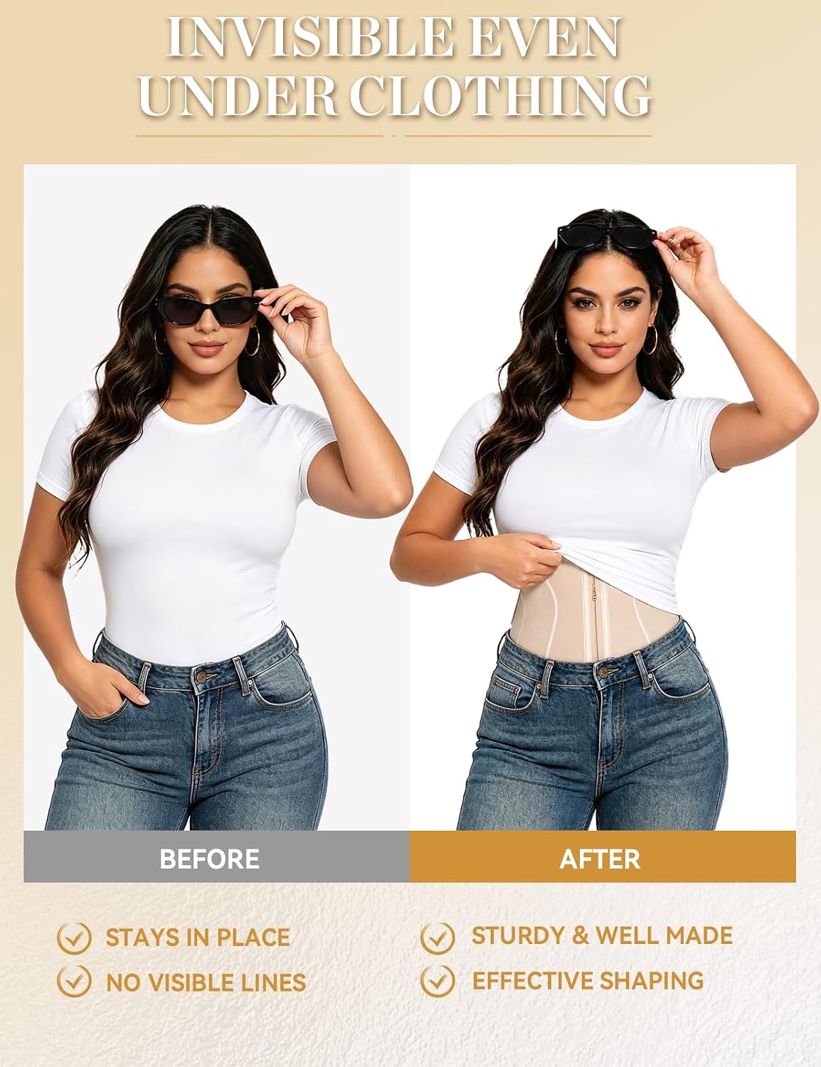 SHAPSHE Waist Trainer Corset with Bra for Women — image 6