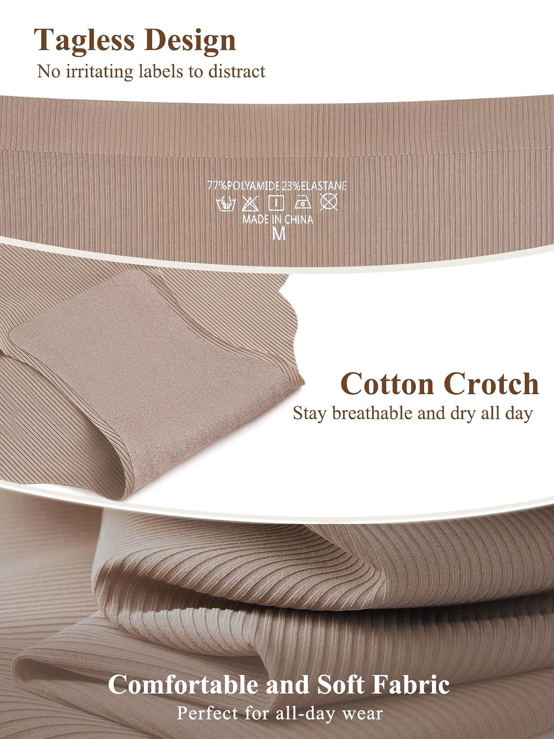 SDEOER High Waisted Seamless No Show Panties — image 4