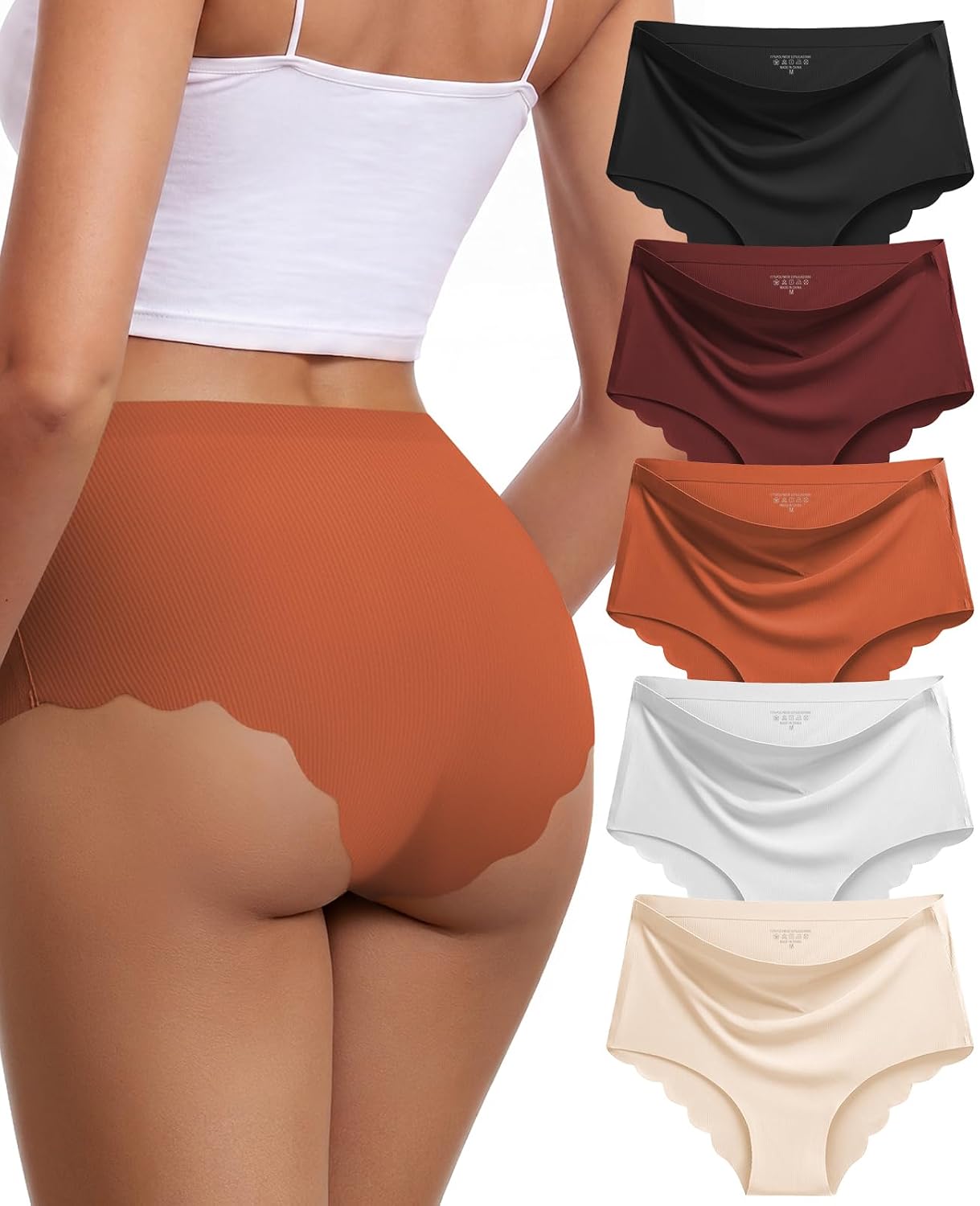 SDEOER High Waisted Seamless No Show Panties — image 8