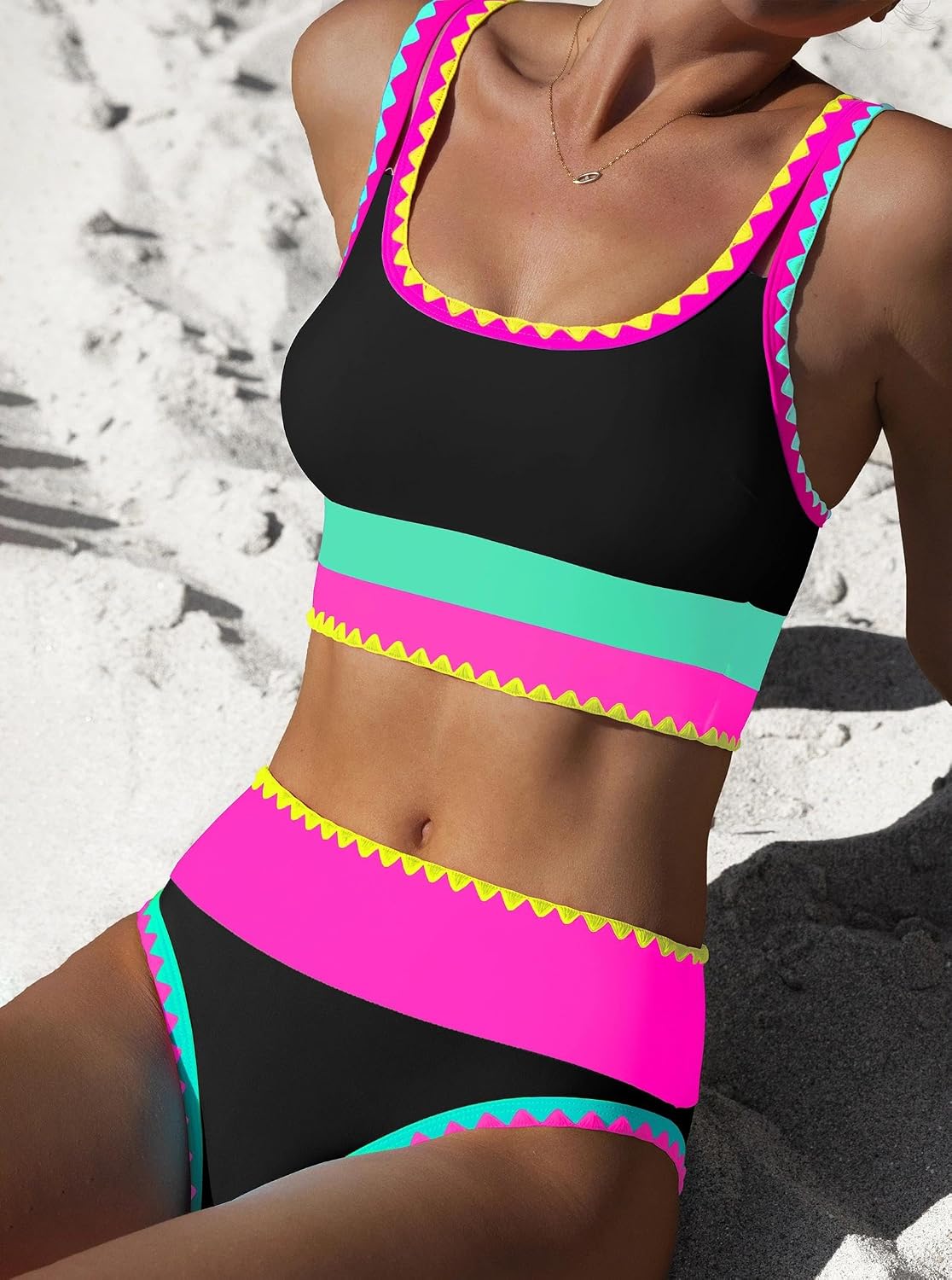 popvil High Waisted Bikini Set with Skirt — image 6