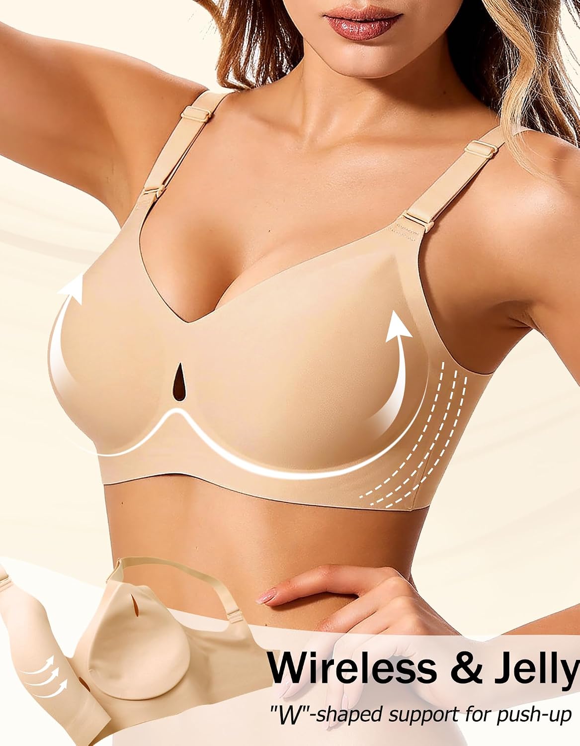 COOL CUTE Women's Seamless Gel Push Up Bra — image 2