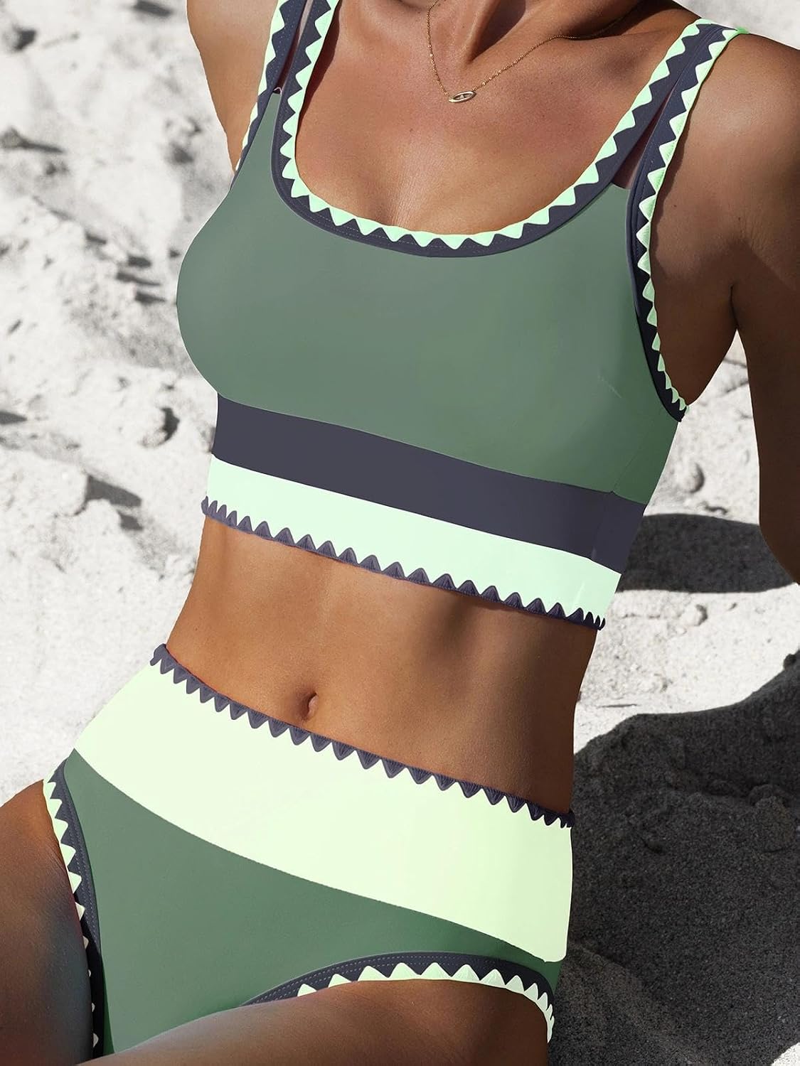 Popvil Women's Tummy Control Swimsuit with Skirt — image 6