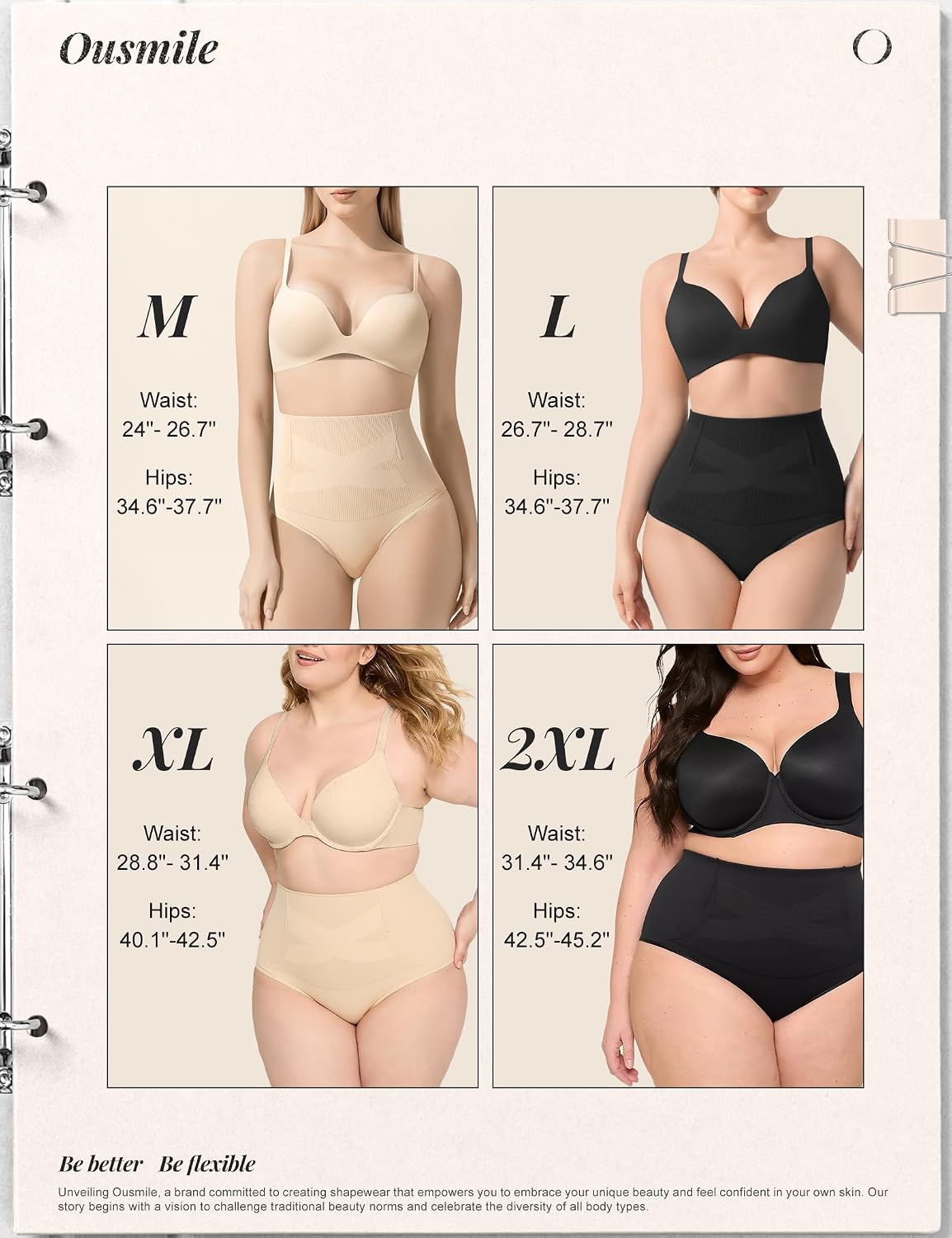 Ousmile High Waist Tummy Control Shapewear Panties — image 2