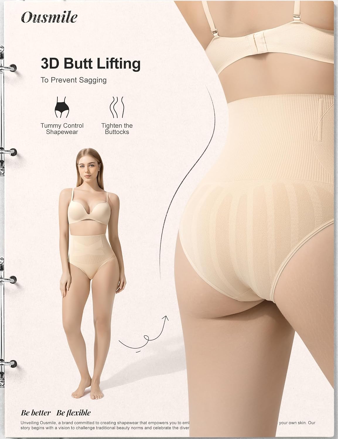 Ousmile High Waist Tummy Control Shapewear Panties — image 4