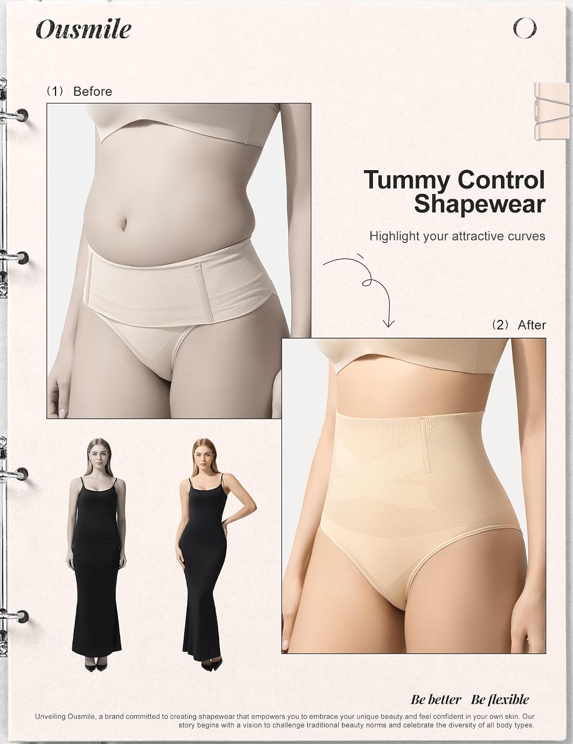 Ousmile High Waist Tummy Control Shapewear Panties — image 6