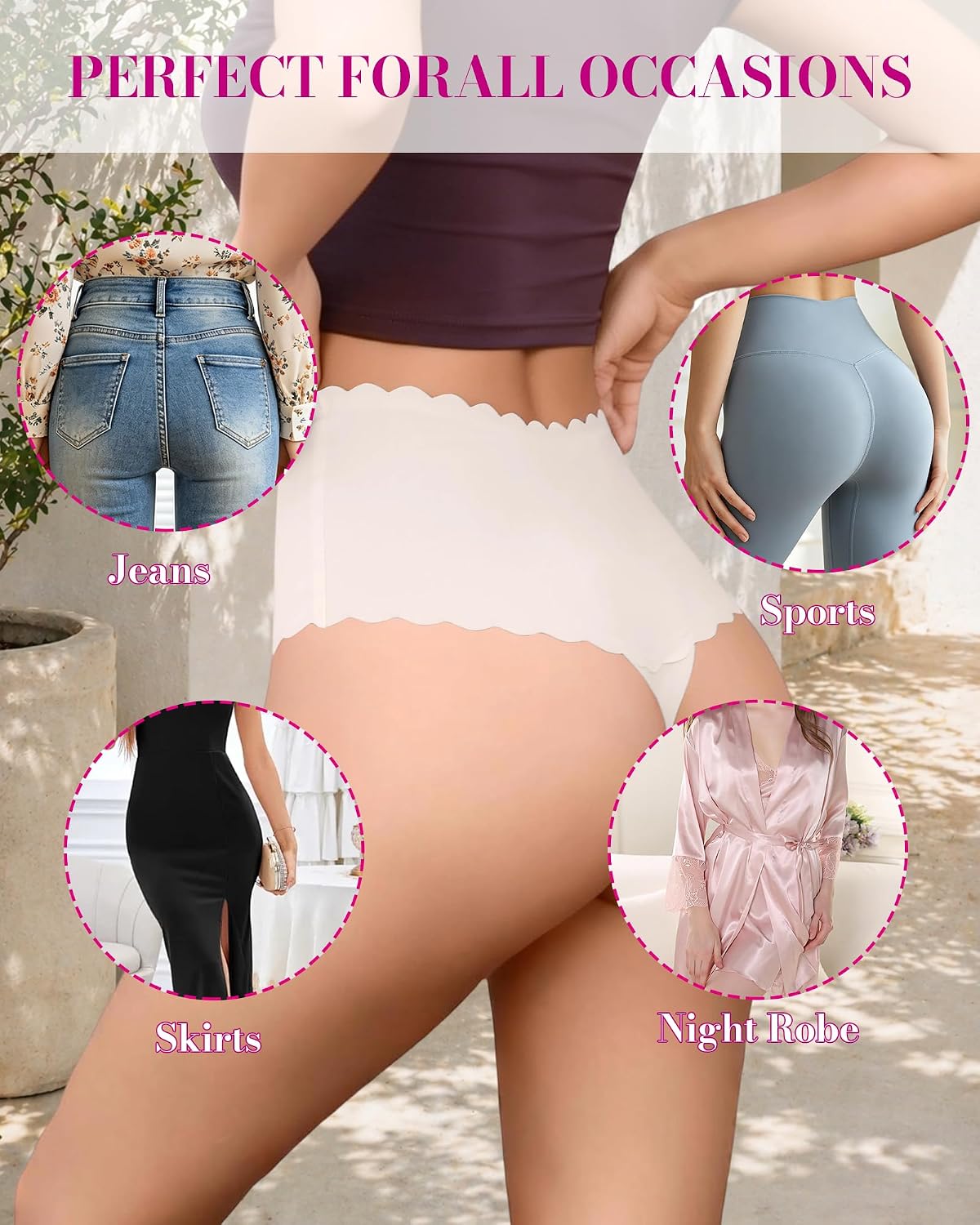 Neikuxia Seamless High Waisted Thong Panties — image 6