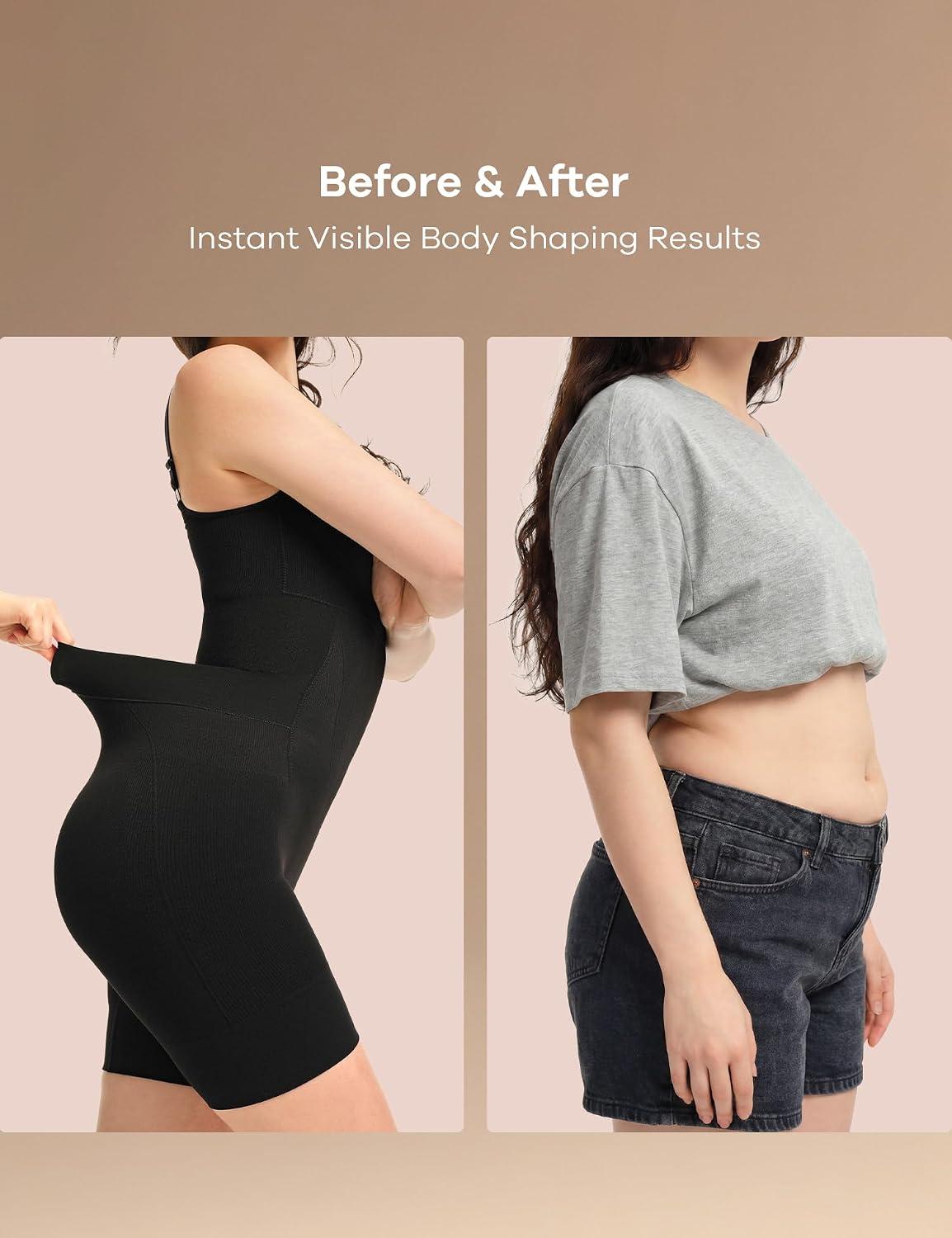 Bathroom-Friendly Tummy Control Shapewear Bodysuit for Women — image 6