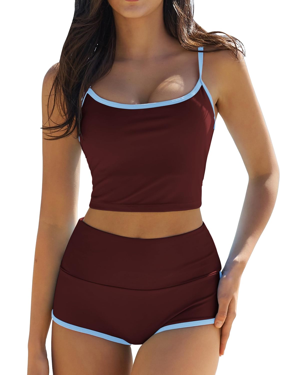 QINSEN Two Piece Crop Top Bikini Set — image 7