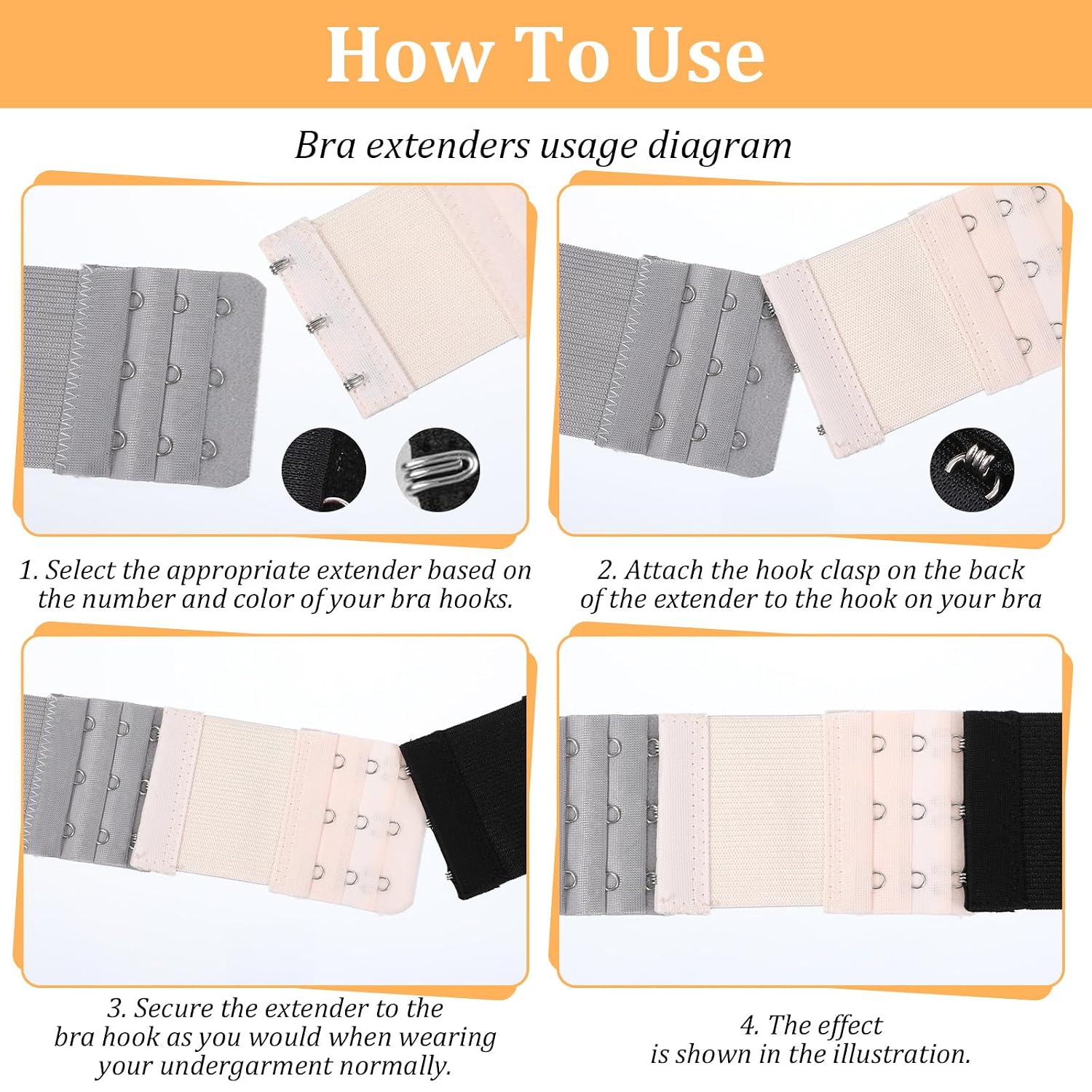 Kynigo Bra Extender Set with Hook Options — image 5