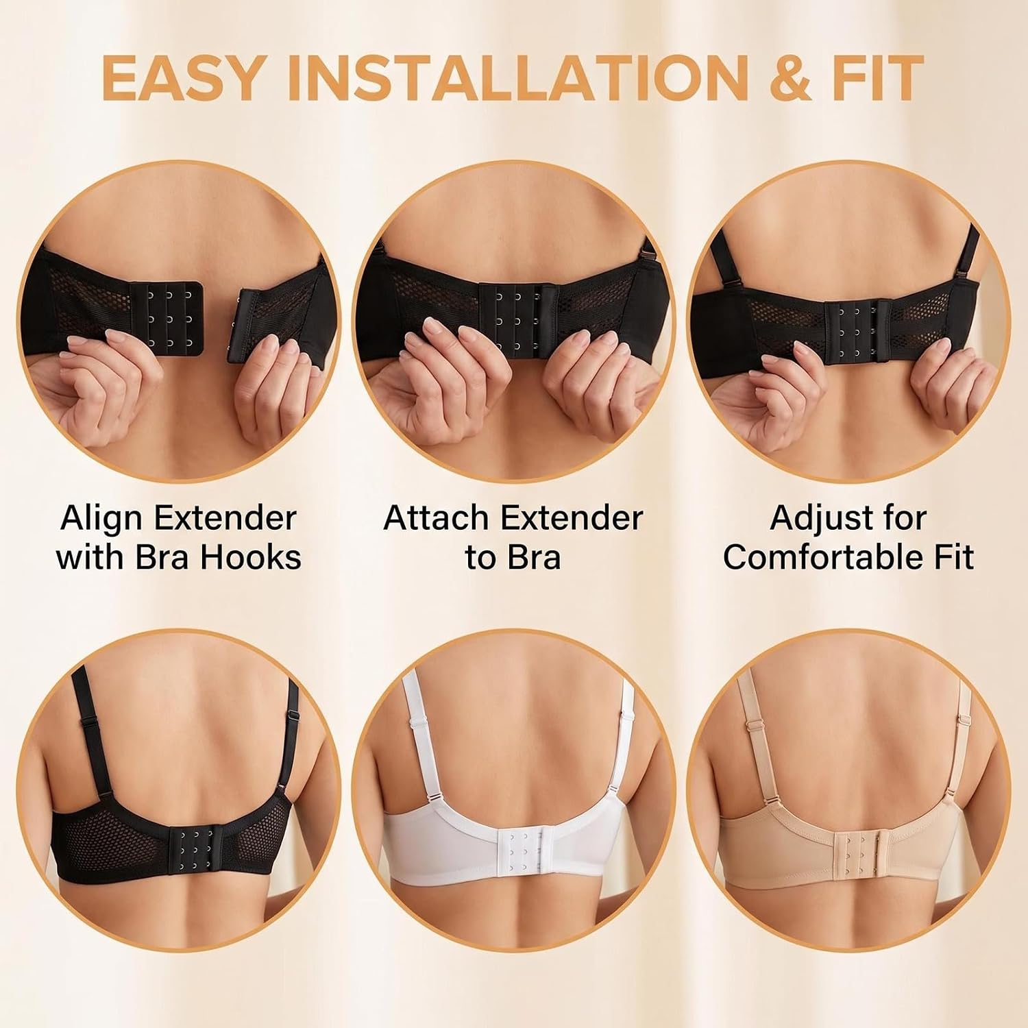 TUPWELY Elastic Bra Extender Straps 3 Hook — image 7