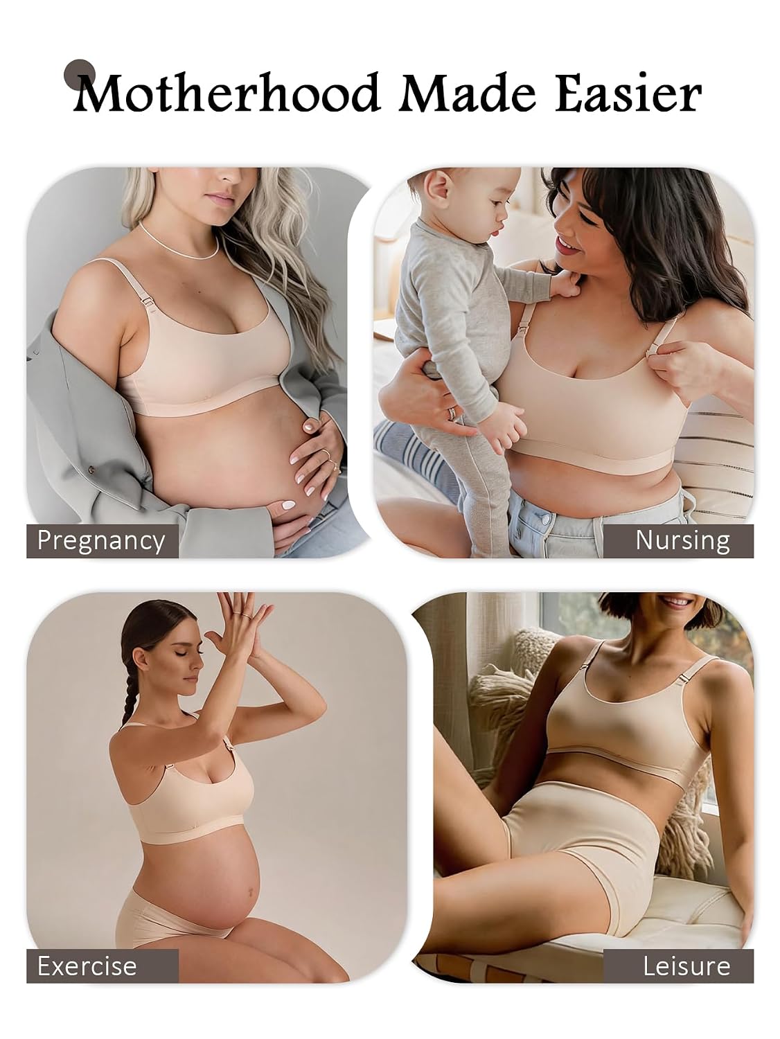 TRYWISH Seamless Wireless Nursing Bra with Adjustable Straps — image 6