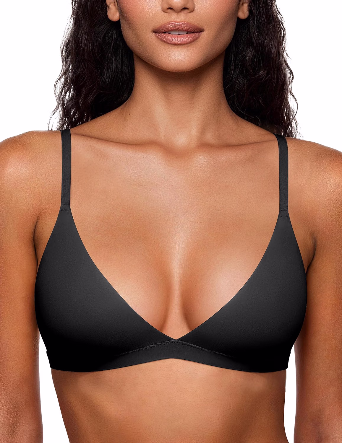 JoliComfy Unlined Wireless Plunge Triangle Bralette