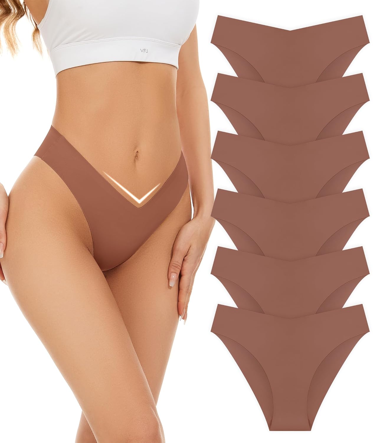 Riozz Seamless Cheeky Bikini Panties 6-Pack — image 2