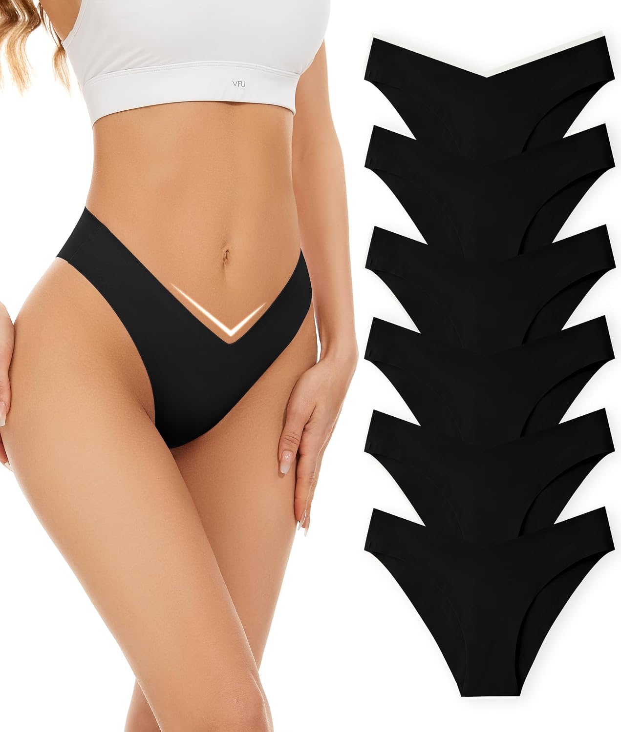Riozz Seamless Cheeky Bikini Panties 6-Pack — image 3