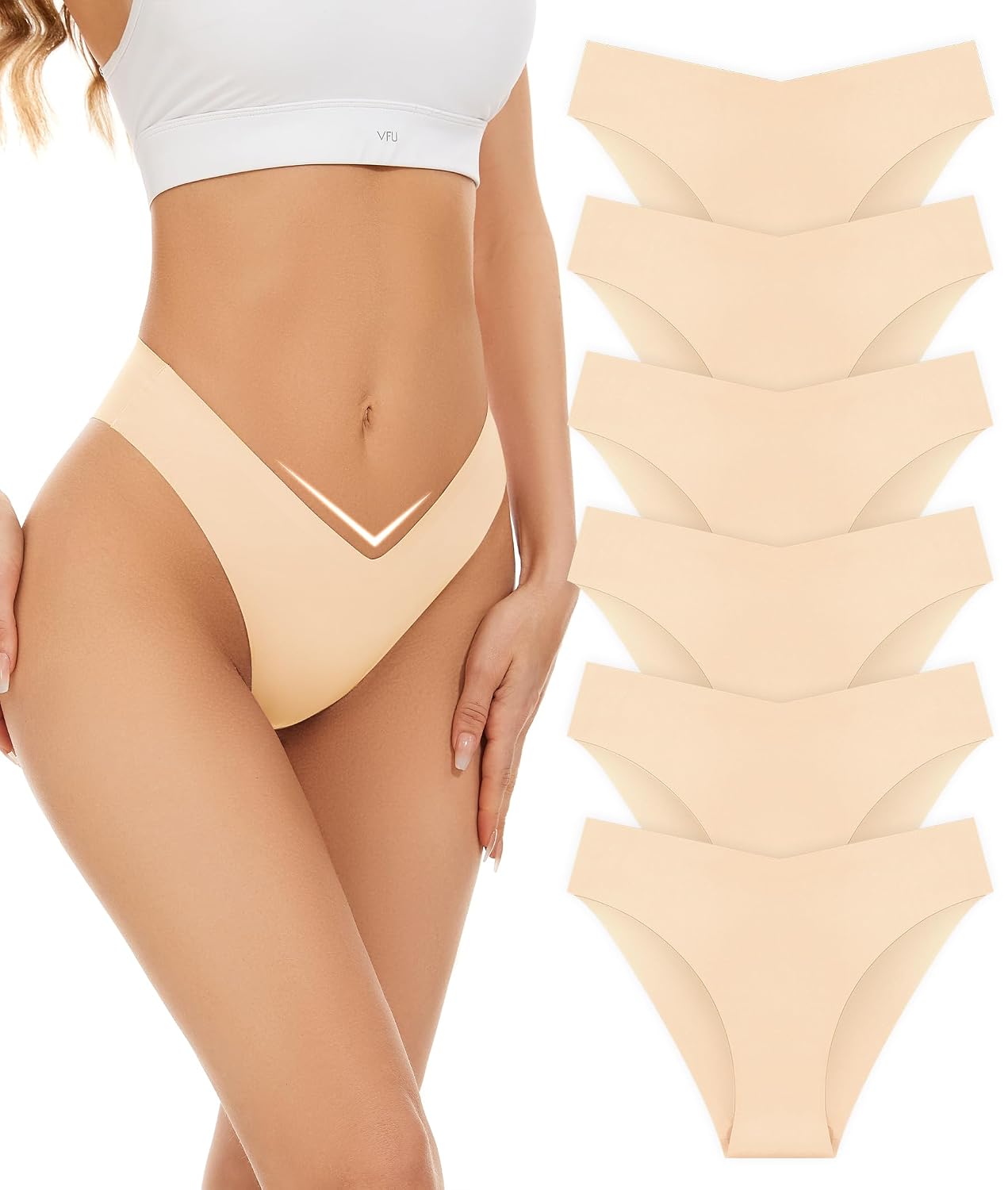 Riozz Seamless Cheeky Bikini Panties 6-Pack — image 4