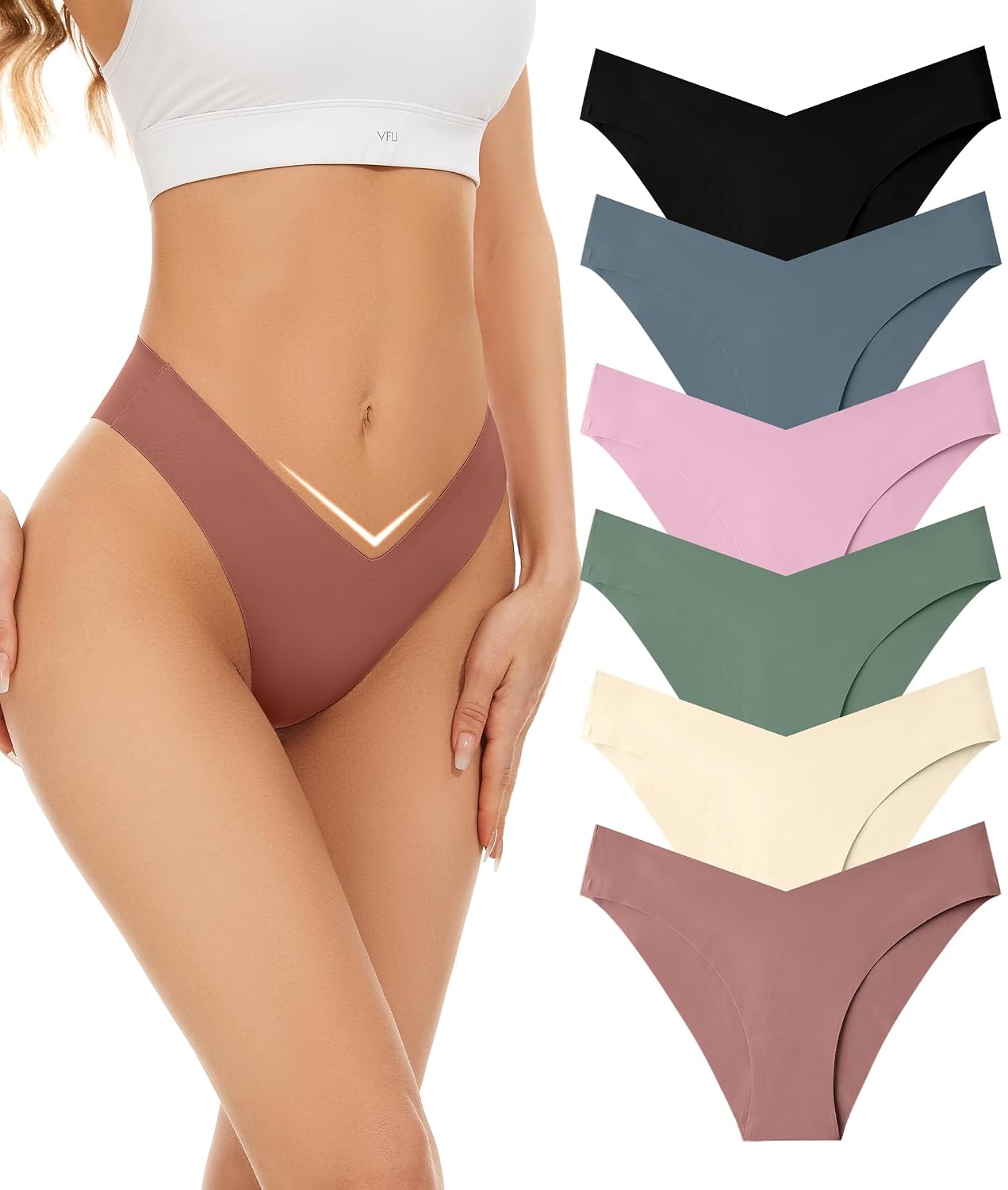 Riozz Seamless Cheeky Bikini Panties 6-Pack — image 6