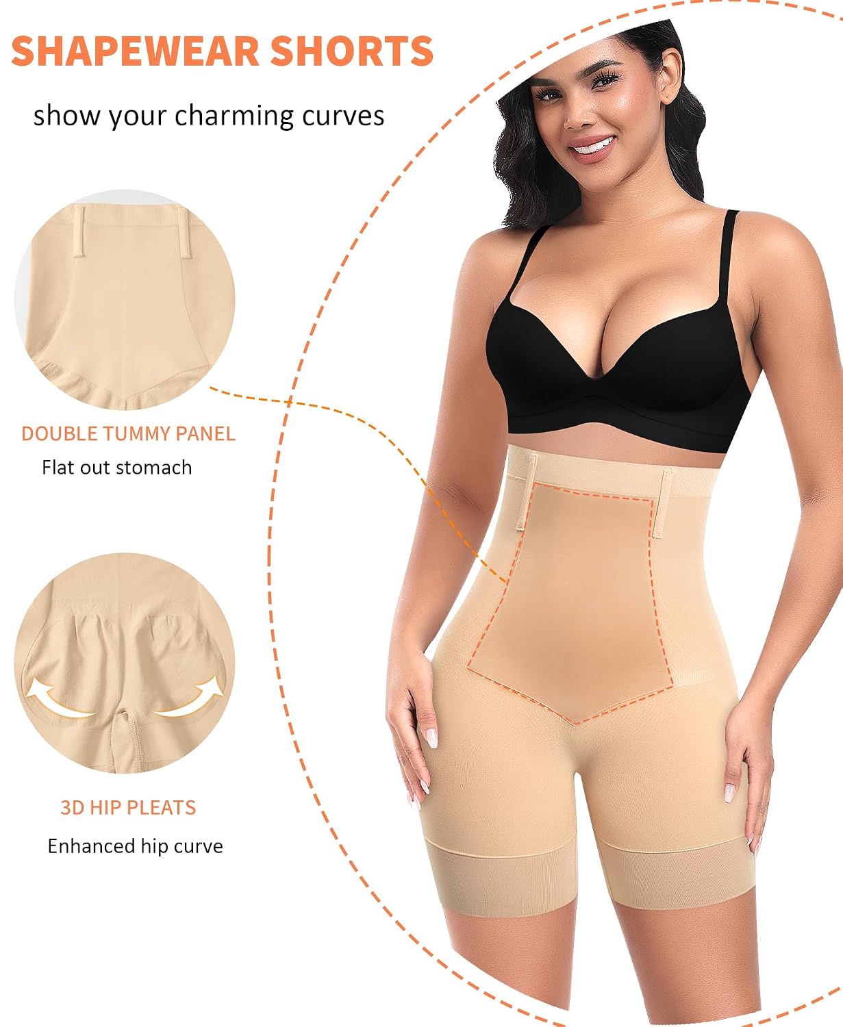 Werena High Waisted Tummy Control Shapewear Shorts — image 3