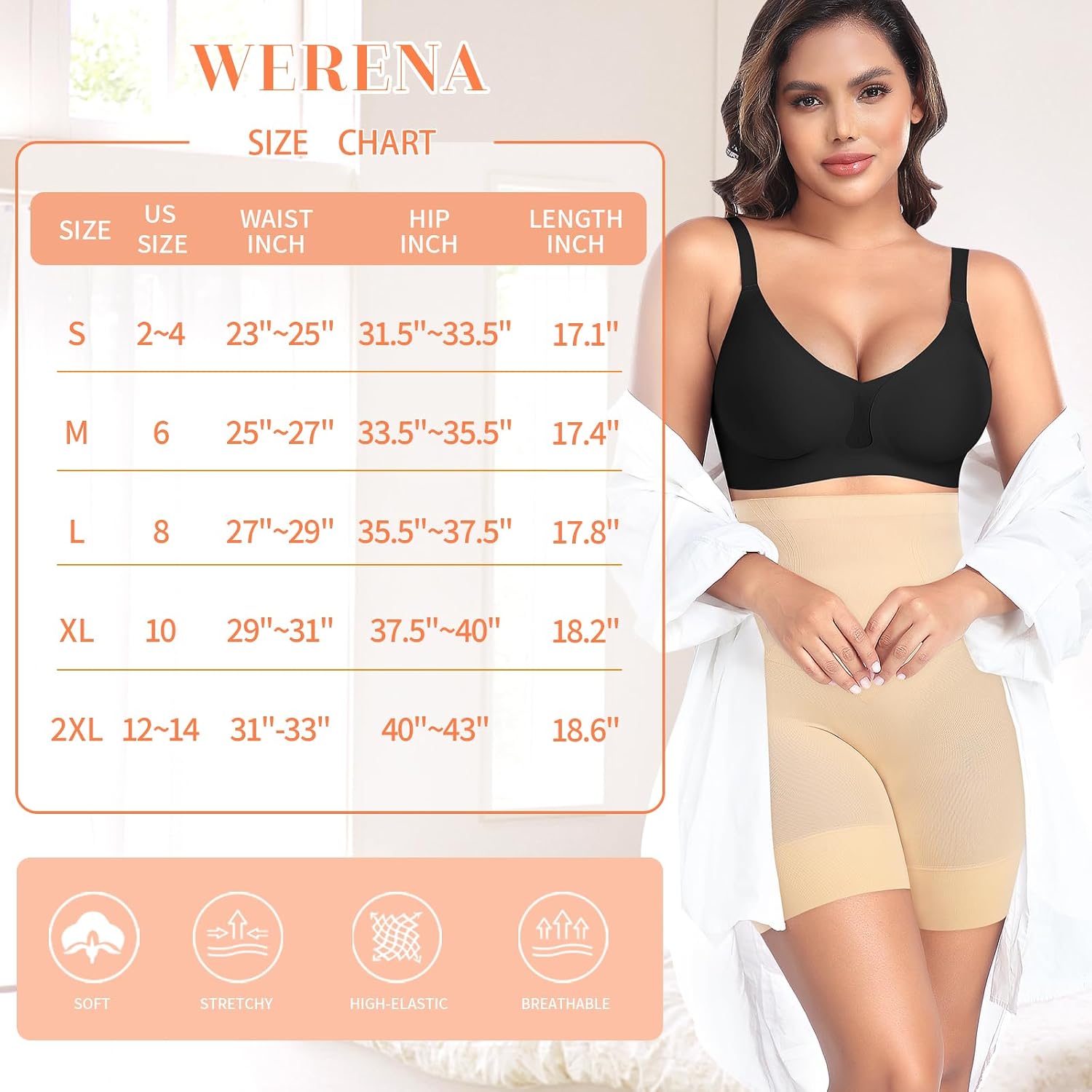 Werena High Waisted Tummy Control Shapewear Shorts — image 6