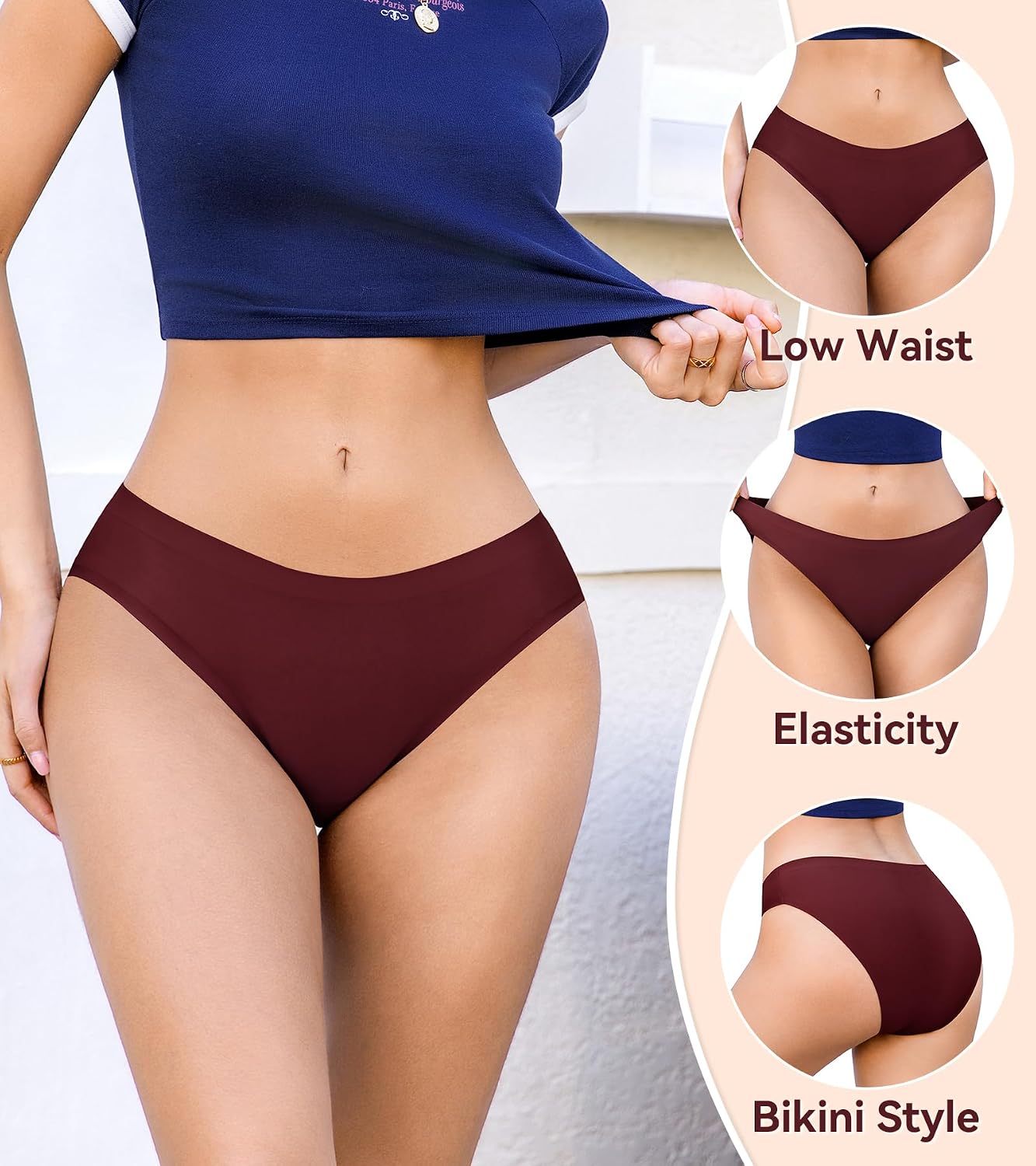 neikuxia Seamless No Show Hipster Panties Pack — image 3