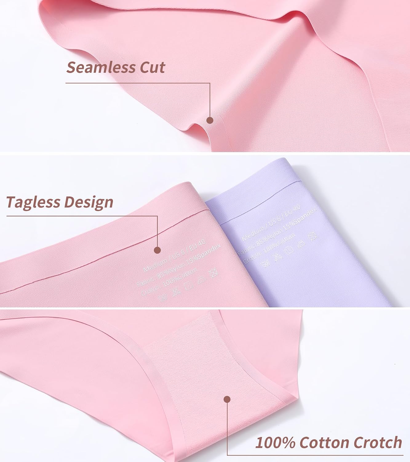 neikuxia Seamless No Show Hipster Panties Pack — image 5