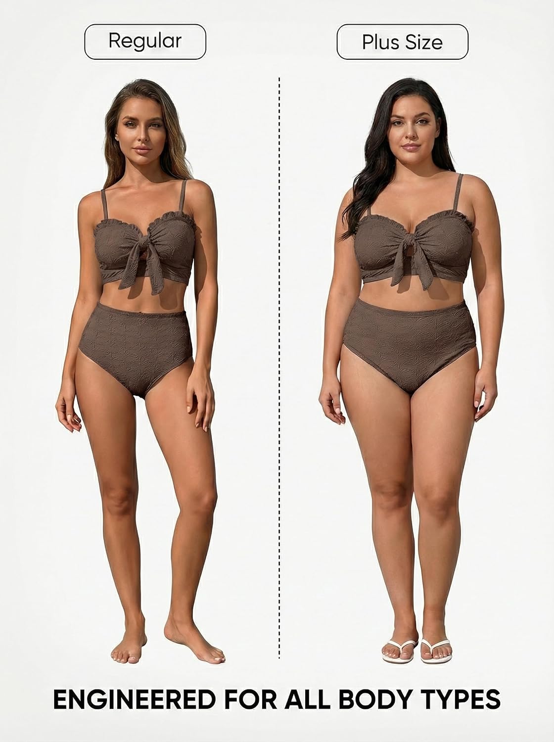 Herseas Seashell Textured Knotted Bikini Set — image 3